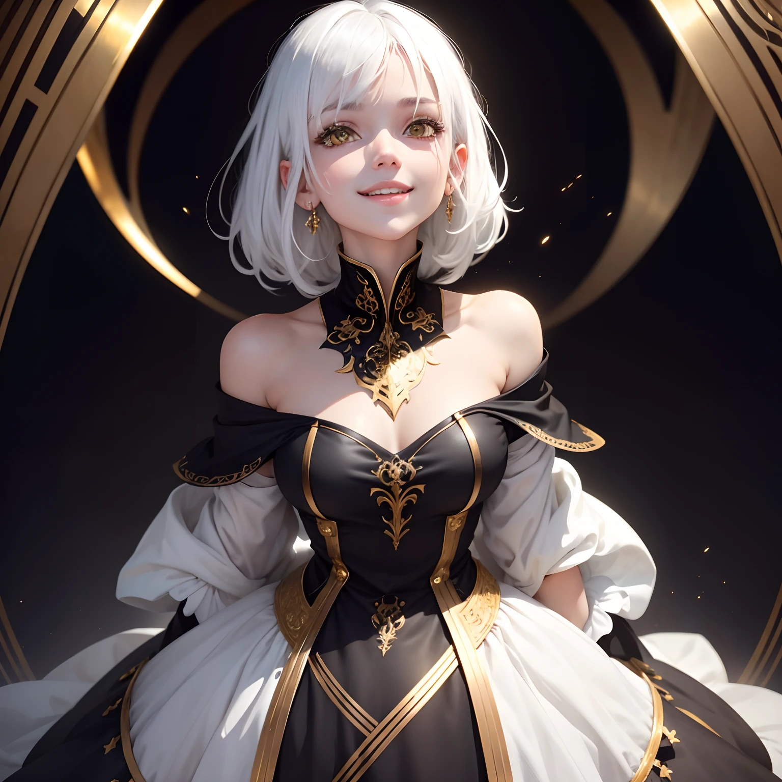 melhor qualidade, obra-prima, highres, (corpo requintado: 1.5), rosto lindo, (pele leitosa: 1.3), detalhes intrincados, alta resolução, papel de parede, 1menina, solo, vestido, ornamento de cabelo, (((vestido dourado e vermelho))), flores, cabelo longo, cabelo castanho, boca fechada, joias, mangas longas, hand up, mangas largas, um rosto mais detalhado,, olhos grandes, cabelo flutuante, roupas chinesas, hanfu, bordado, saia longa, pose natural, petals falling, interior, fanning, lanterna, 16K, HDR, highres, campo de profundidade, (grain of film: 1.1), boken, hora dourada, (lens flare), vinheta, rainbowart, (color classification: 1.5)