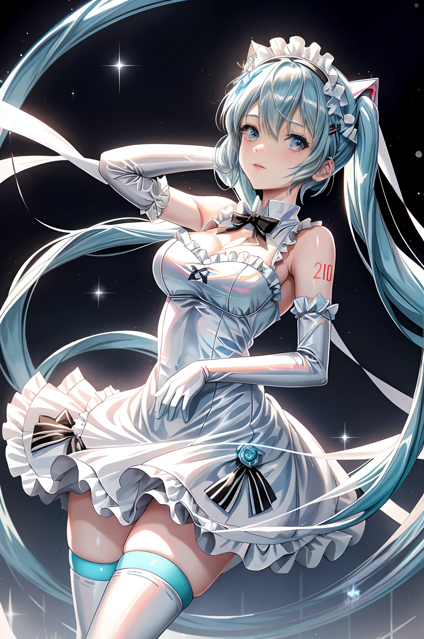There is a woman in a white dress and blue hair posing, Rem Rezero, Rei Ayanami, ayanami, Hatsune Miku cosplay, Anime girl cosplay, Anime cosplay, mikudayo, cosplay foto, cheerfulness!!!, Also, 2 b, 2b, cosplay of a catboy! maid! dress, , cosplay,,big breasts exposed cleavage,drenched all over the body,Flame it up,Raised sexy,Desire expression,Pubic hair shows through,Naked