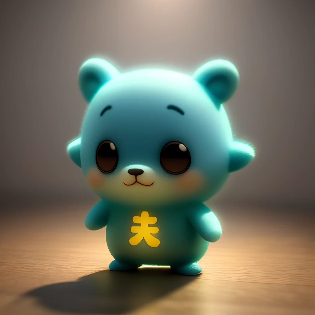 A cute little character in light 3D with a front