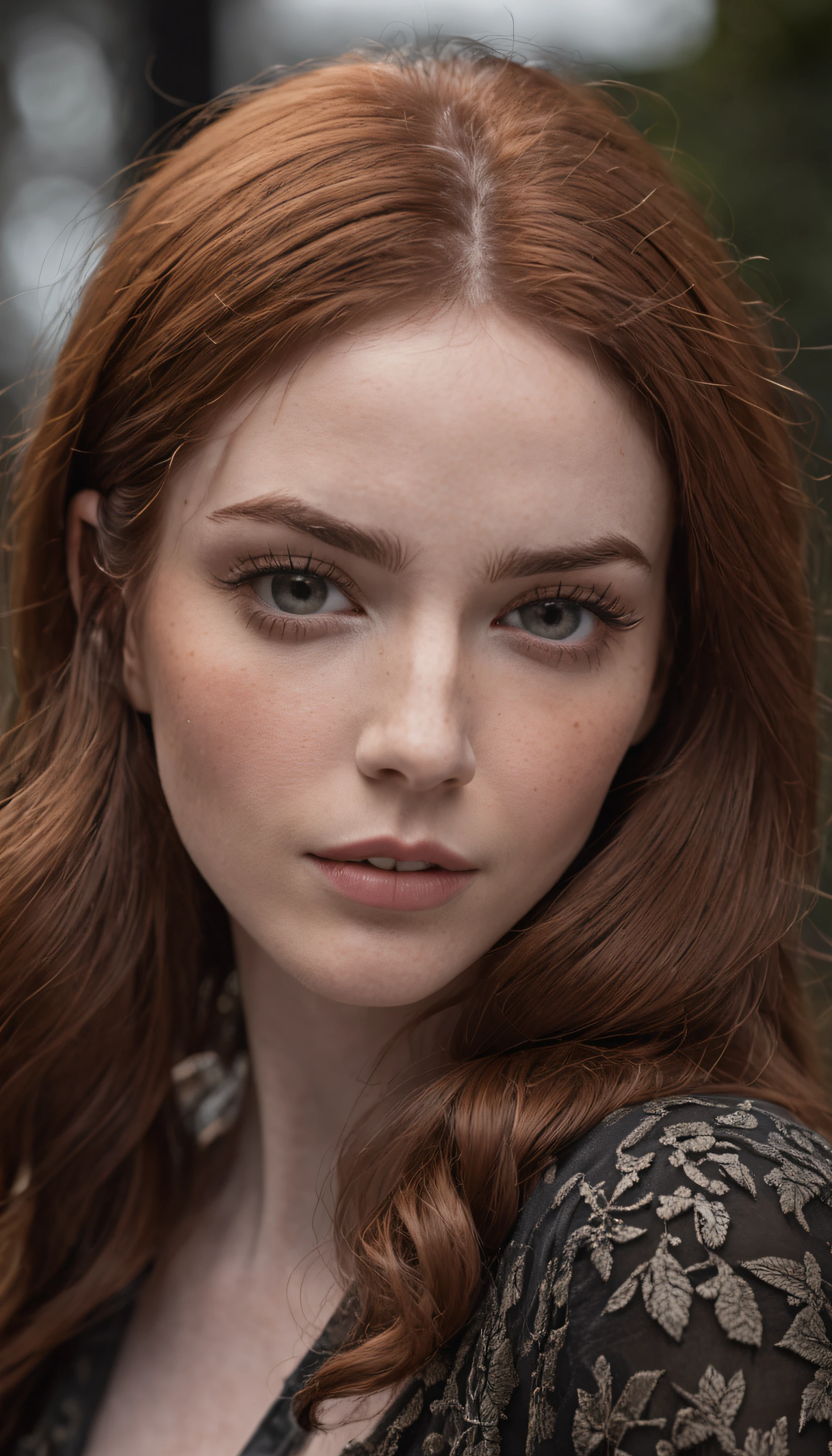 (fotografia em close-up de uma mulher inspirada em Karen Gillan),(em um plano de fundo preto escuro:1.24), Looking at camera, posing for camera, ((corpo inteiro:1.2)), ((Photo taken from bottom to top angle))