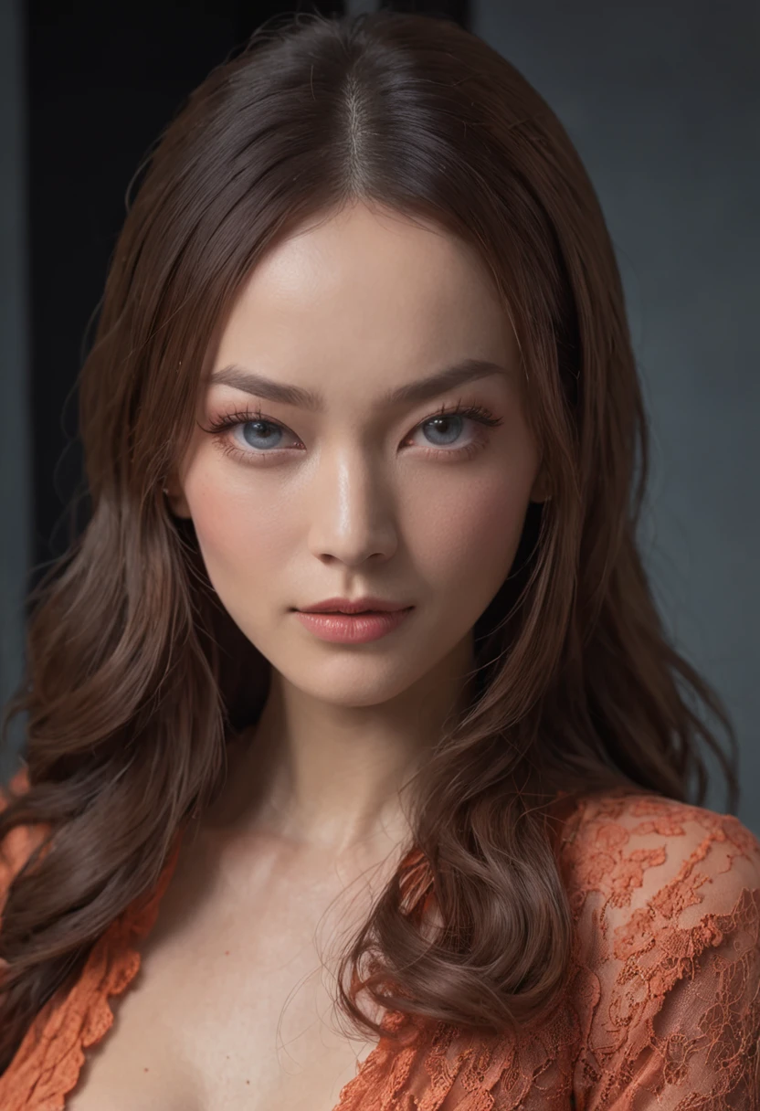 Young Olivia Wilde, ((Full-body shot from head to toe)), 独奏, ((Light orange tight shirt)), ((red leggings)), ((Show off your )), Background to the disco, Long hair, looking a viewer, blue eyes, ((masutepiece)), Standing, blusher,  pose, Large wide chin, small forehead, natural skin, Dramatic Lightning, intricate details, hight resolution, Unity 8k壁纸, ultra-detailliert, aesthetic, masutepiece, Best Quality, Photorealistic, 85 mm, f1.8, Portrait, Hyper-realistic, Super detailed, Sunset lighting, High Dynamic Range, Detailed background, Complex and detailed face, long eyelashes, 詳細な目, black eyeliner, (独奏: 1.3),,,,
