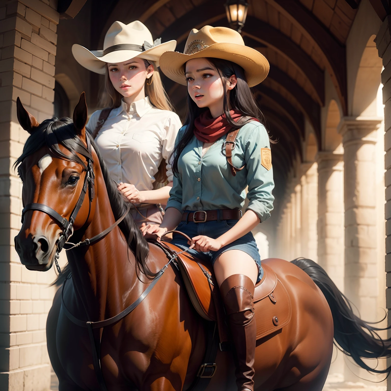 Students on horseback