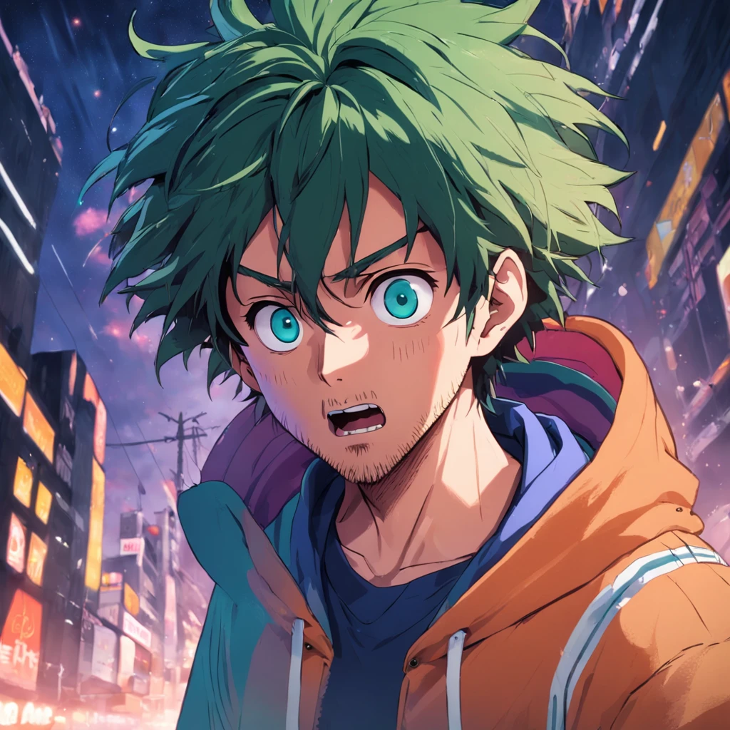 Bobo is a 30-year-old adult man with shaggy hair and a perpetually surprised expression. He wears colorful, baggy clothes that are usually stained or torn due to his frequent shenanigans. e sempre leva com sigo um ursinho rosa pendurado ele mesmo tendo uma aparecia robusta