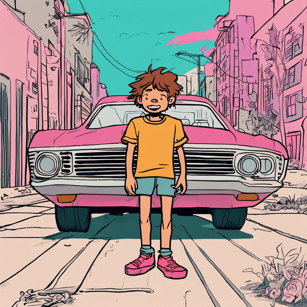 Bobo has shaggy hair and a perpetually surprised expression. He wears colorful, baggy clothes that are usually stained or torn due to his frequent shenanigans. e sempre leva com sigo um ursinho rosa pendurado ele mesmo tendo uma aparecia robusta