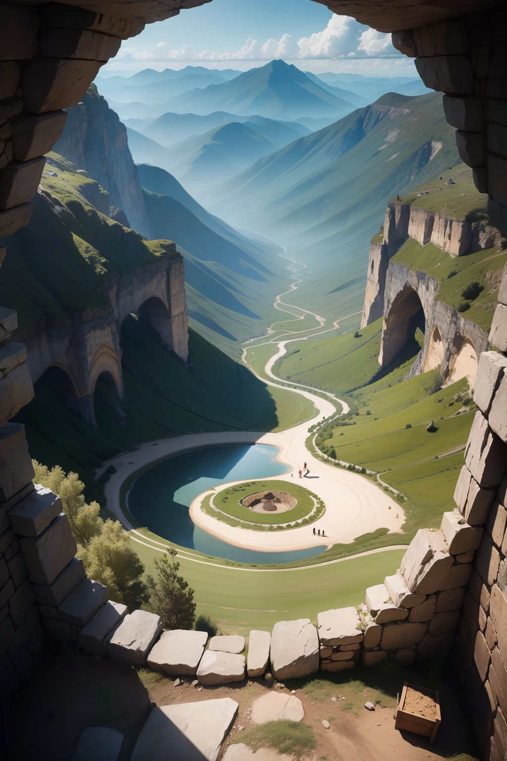 Big snake,hole in the mountains,meander,Entrenched,Eau,The eye,Giant Serpent
