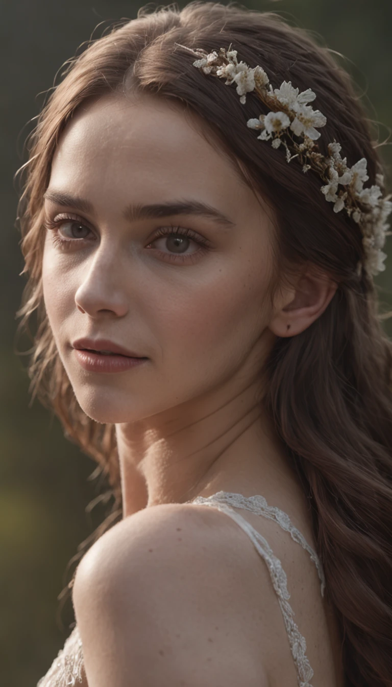 detalhes intrincados, emilia clarke, rosto em destaque, uma paisagem fantasiosa, florresta encantada, perfect features, dramatic, cinematic lighthing, highlight lighting, SSAA, smooth rendering, no noise test, realismo social, realismo, ray tracing, reflection light, alta qualidade, detalhes altos, super detalhe, 8k, 16k, melhor qualidade, barriga exposta, peito exposto, sem calcinha, pelos pubianos, mamilos pequenos, deitada com as pernas abertas, nsfw