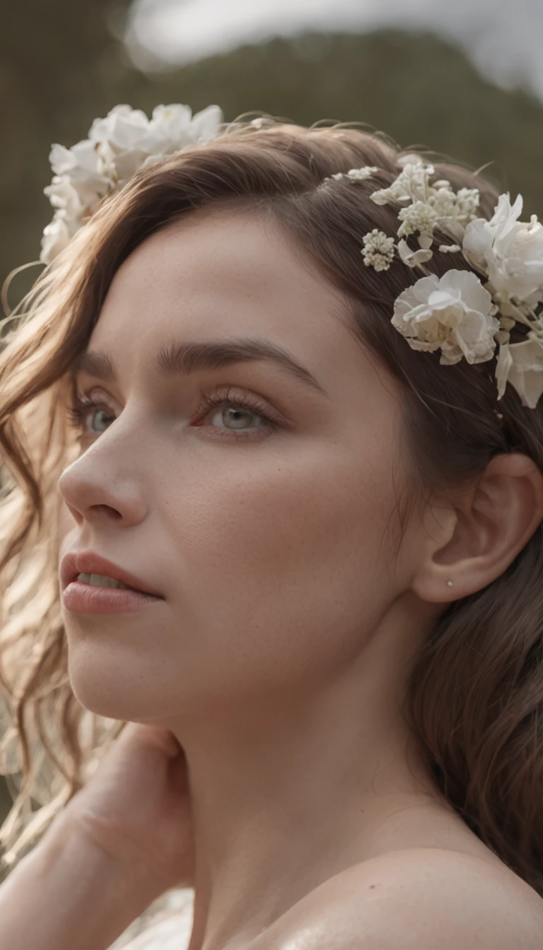 detalhes intrincados, emilia clarke, rosto em destaque, uma paisagem fantasiosa, florresta encantada, perfect features, dramatic, cinematic lighthing, highlight lighting, SSAA, smooth rendering, no noise test, realismo social, realismo, ray tracing, reflection light, alta qualidade, detalhes altos, super detalhe, 8k, 16k, melhor qualidade, barriga exposta, peito exposto, sem calcinha, pelos pubianos, mamilos pequenos, deitada com as pernas abertas, nsfw