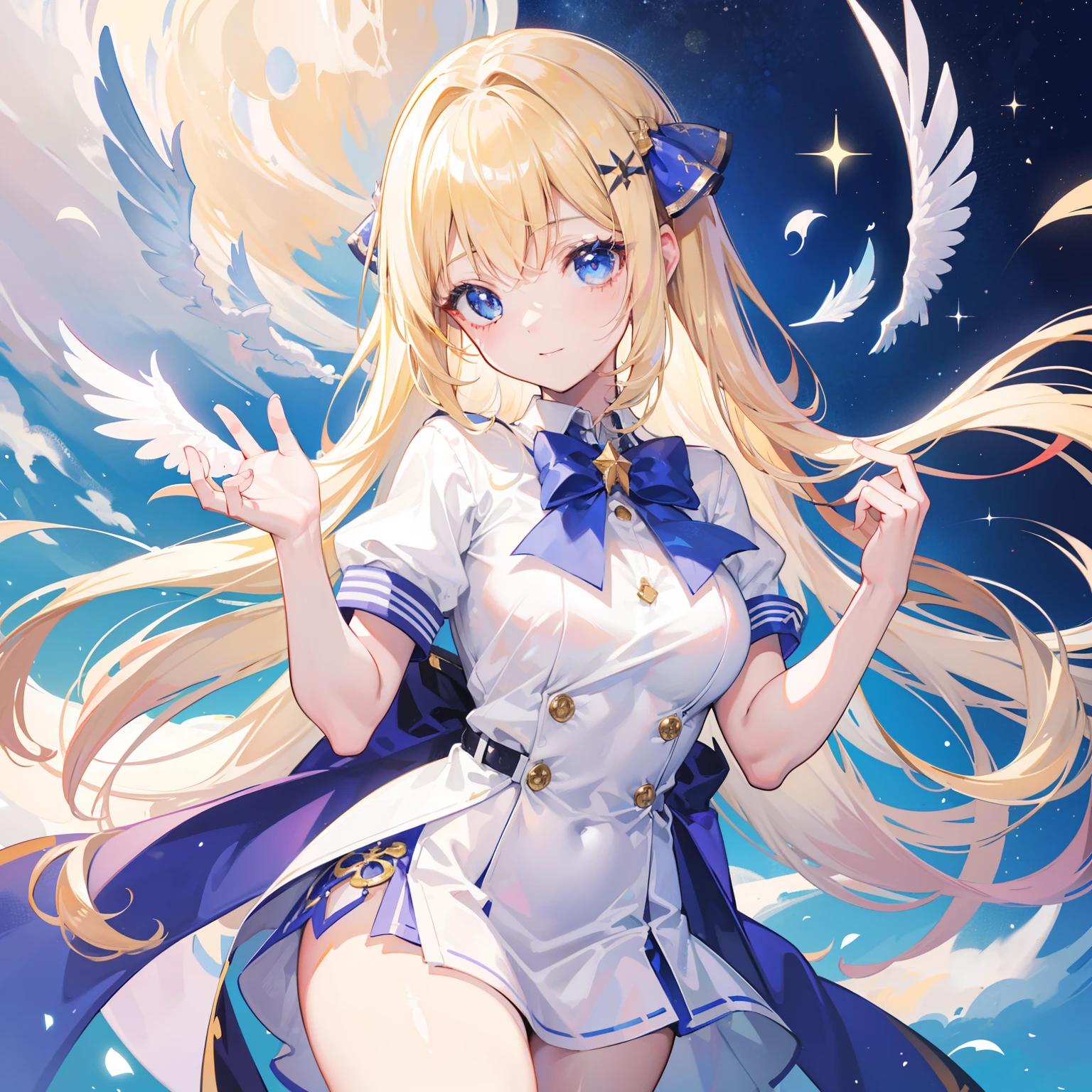porate、School uniforms、bright expression、The cutest face in the world、young and shiny white shiny skin、The most beautiful and beautiful in the world、ultimate beauty girl、The most beautiful in the world,The brightest blonde hair、shinny hair、Super long silky straight hair、Beautiful bangs that shine、Sparkling crystal clear and charming light blue eyes、Very nice and lovely girl、Lush bust