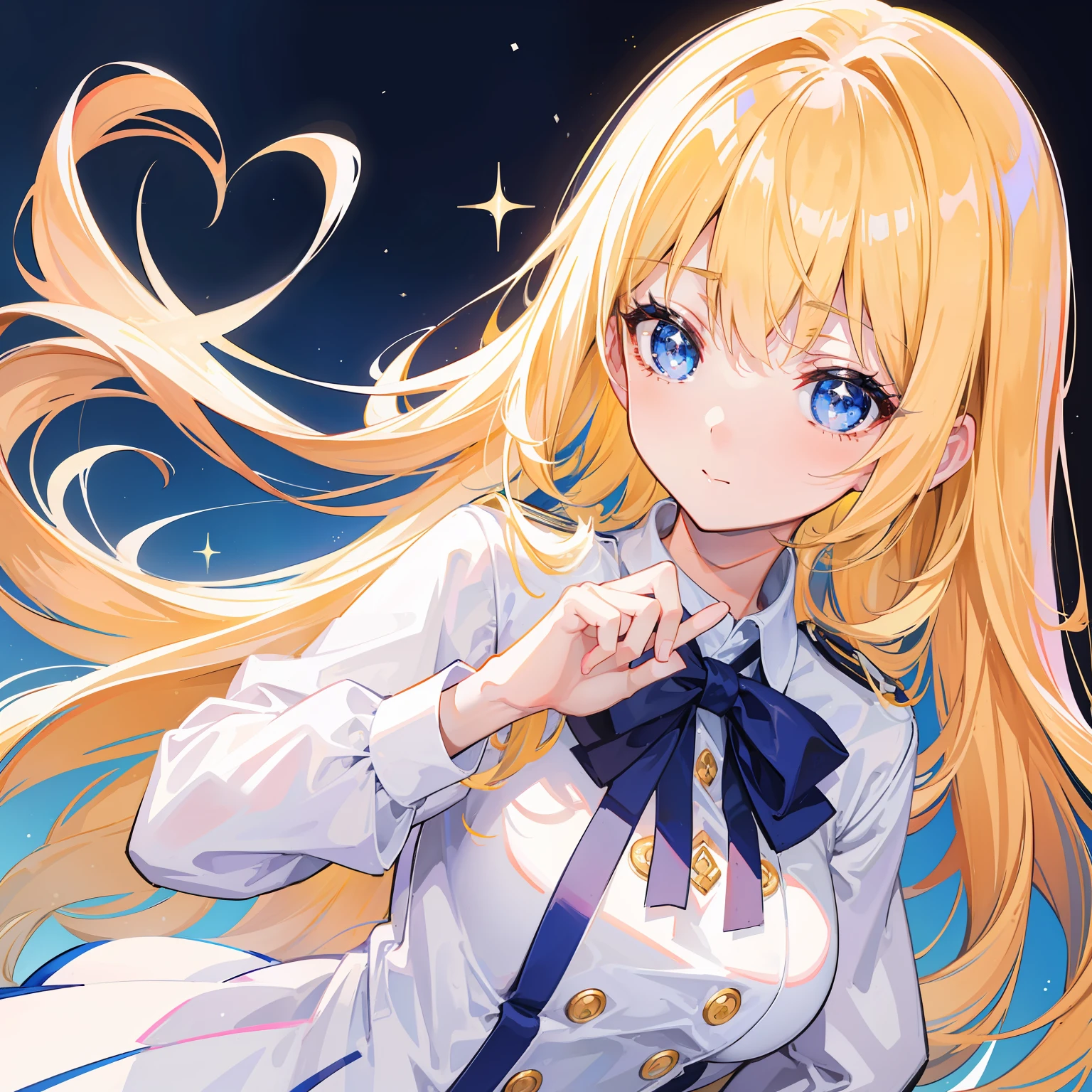 porate、School uniforms、bright expression、The cutest face in the world、young and shiny white shiny skin、The most beautiful in the world,The most beautiful、ultimate beauty girl、The most beautiful in the world,The brightest blonde hair、shinny hair、Super long silky straight hair、Beautiful bangs that shine、Sparkling crystal clear and charming light blue eyes、Very nice and lovely 16 year old girl、Lush bust