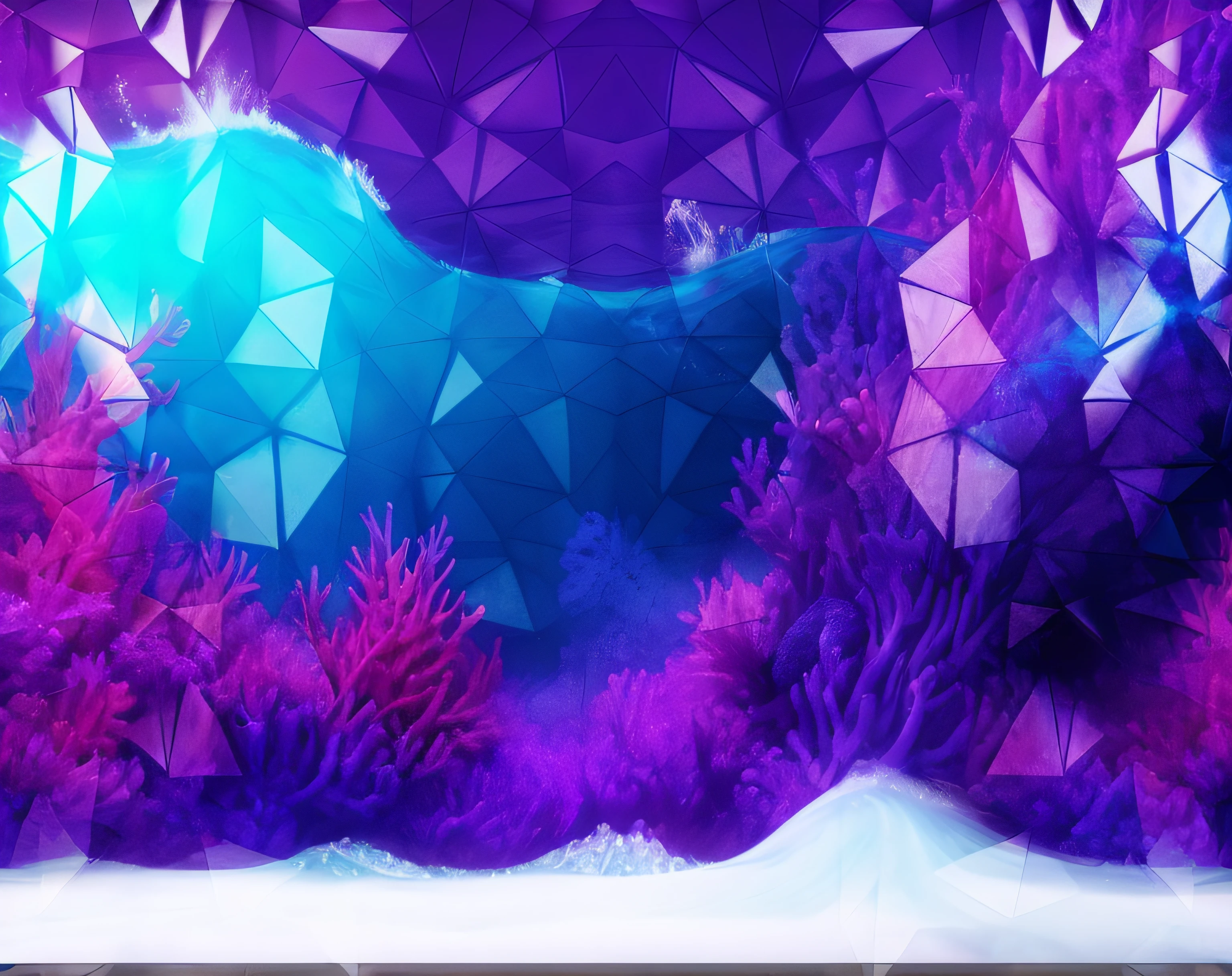 Arte digital roxa e azul de um cavalo em um campo de grama, arte de fundo, fundo estilizado, underwater background, ambiente submarino, underwater environment, closeup cinematic aquatic scene, beautiful composition 3 - d 4 k, bubbly underwater scenery, underwater scene, underwater crystal caverns, fundo hiper detalhado, Arte bonita UHD 4K, submarino, fundo fresco
