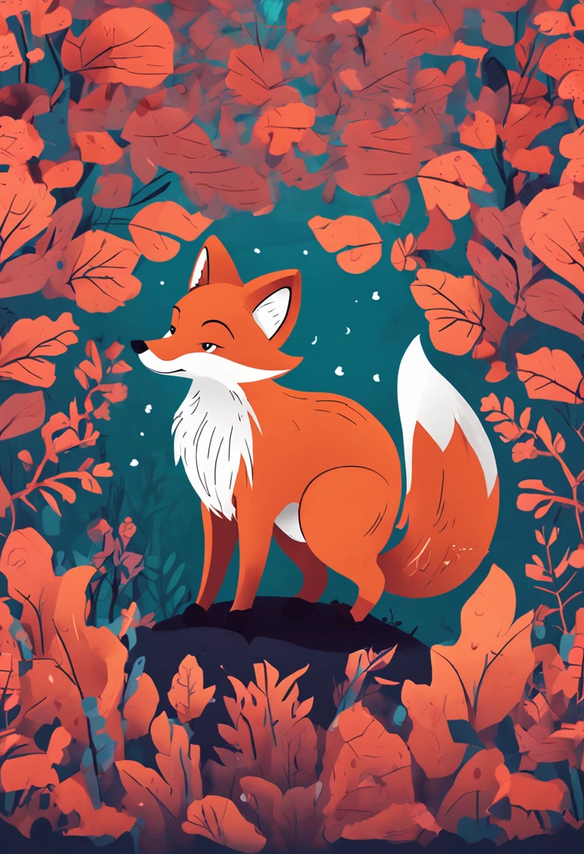 "Create an adorable and lively animated cartoon of a cute fox."