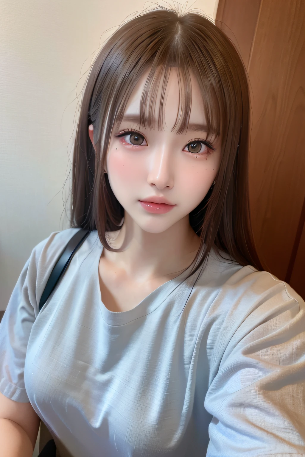 absurdres, (masterpiece, best quality), (ultra-detailed), extremely detailed,super high resolution, (Top Quality photorealistic Illustration), (Super Definition), (best quality,masterpiece:1.0),(cute illustration), (high Saturation), highres, ultra-detailed, 32k,8k resolution, intricate details, cinematic scene, detailed background, Soar (High chroma),(Sparkling),bathroom, depth background, in the sandy beach, ocean, splashing, blue sky, windy, rim light, sunlight, beautiful lighting, strong light,BREAK (1 girl) (kawaii), (cute), Beautiful and delicate eyes, Delicate and beautiful face, Facial accents, Perfect figure,(open shirt, bare breast:1.8), (show off beautiful nipples:1.8), (bare small areolas:1.4), Uniforms、bright expression、short bowl cut、Young shiny shiny white shiny skin、Best Looks、Natural black hair with dazzling highlights、shiny light hair, (short hair:1.6), silky straight hair、Beautiful bangs that shine、Double eyelids、eye liner、Glowing crystal clear attractive big brown eyes,(Very beautiful nice cute 14 year old Nordic girl:1.6)