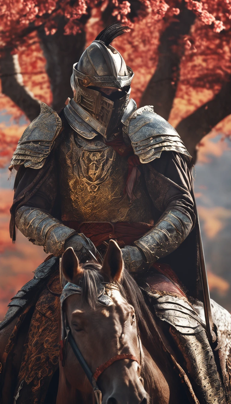 in a panoramic view,magic realism, anime big breast,Masterpiece, hyper HD, Super detail, High details, Best quality, A high resolution, A high resolution, Award-Awarded, Award-Awarded, Anatomically correct, 8K,),(Portrait of a noble knight:1.5,Dignified),(A man on horseback:1.5,Sword in hand, poster art inspired by Kanō Hōgai, trending on pixabay, Renaissance, Solomon Kane, As Solomon Kane, the third horseman, samurai movie poster, Wuxia, horse warrior, Tim BradStreet, vampire hunter d, Horseman of Apocalypse, genghis khan, arabian samurai)