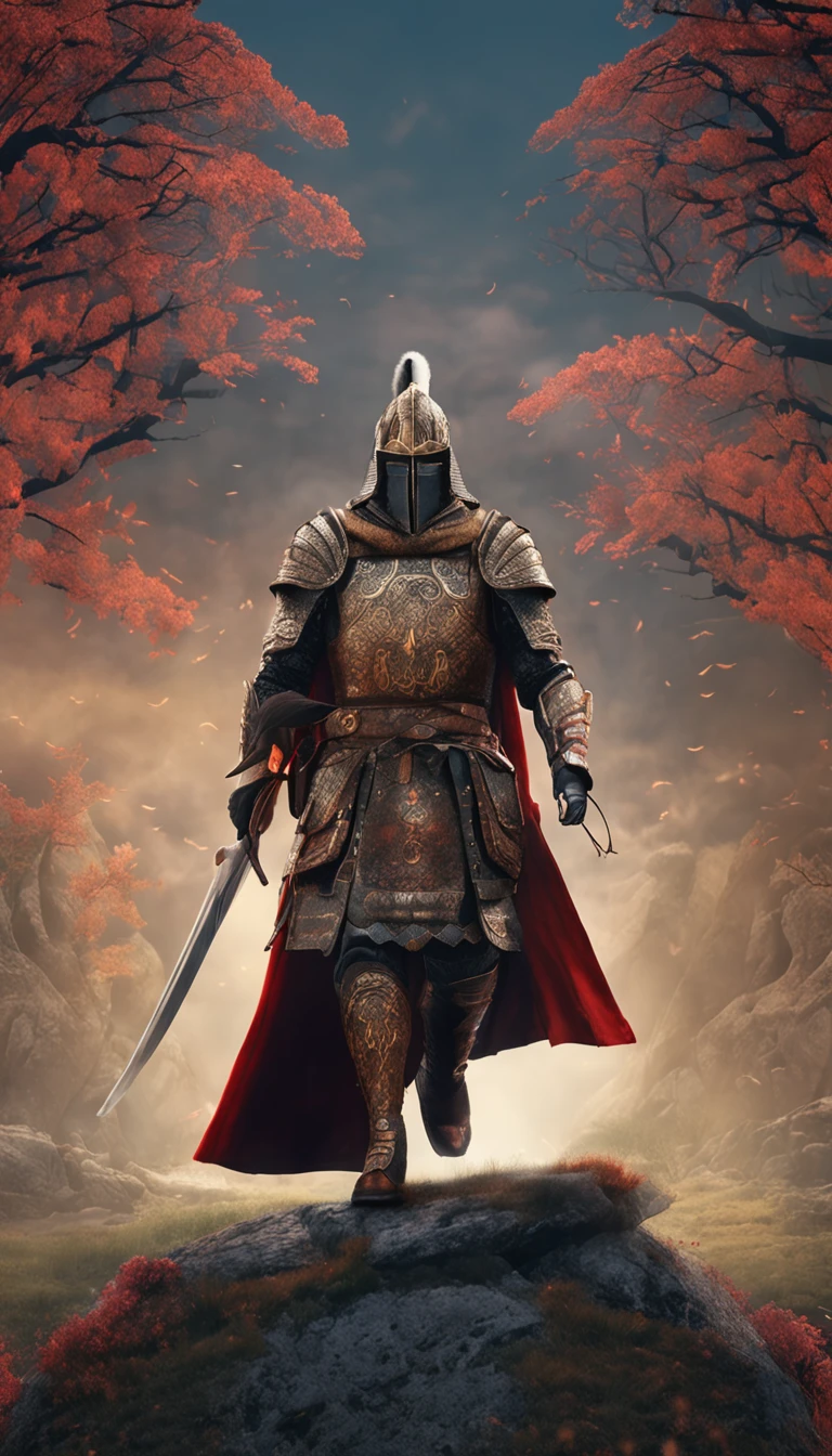 in a panoramic view，magic realism， anime big breast，Masterpiece, hyper HD, Super detail, High details, Best quality, A high resolution, A high resolution, Award-Awarded, Award-Awarded, Anatomically correct, 8K，），（Portrait of a noble knight：1.5，Dignified），（A man on horseback：1.5，Sword in hand, poster art inspired by Kanō Hōgai, trending on pixabay, Renaissance, Solomon Kane, As Solomon Kane, the third horseman, samurai movie poster, Wuxia, horse warrior, Tim BradStreet, vampire hunter d, Horseman of Apocalypse, genghis khan, arabian samurai）