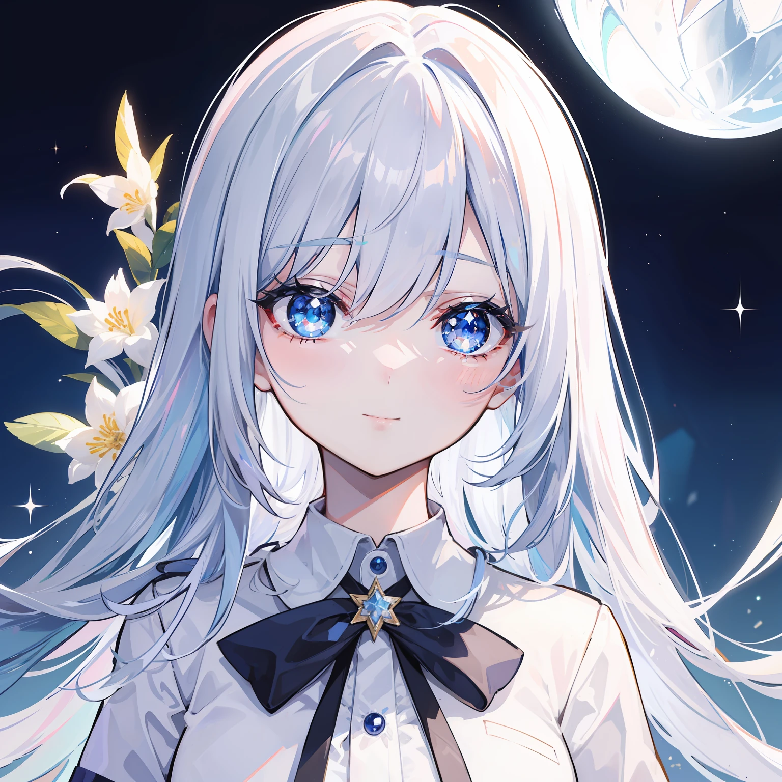 porate、School uniforms、bright expression、The cutest face in the world、young and shiny white shiny skin、The most beautiful and beautiful in the world、ultimate beauty girl、The most beautiful in the world，The brightest flesh-colored hair、shinny hair、Super long silky straight hair、Beautiful bangs that shine、Sparkling crystal clear and charming light blue eyes、Very nice and lovely  girl、Lush bust