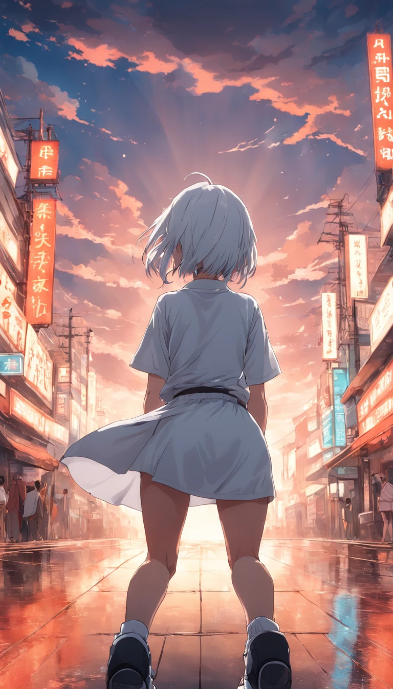 White tshirt, t pose, back