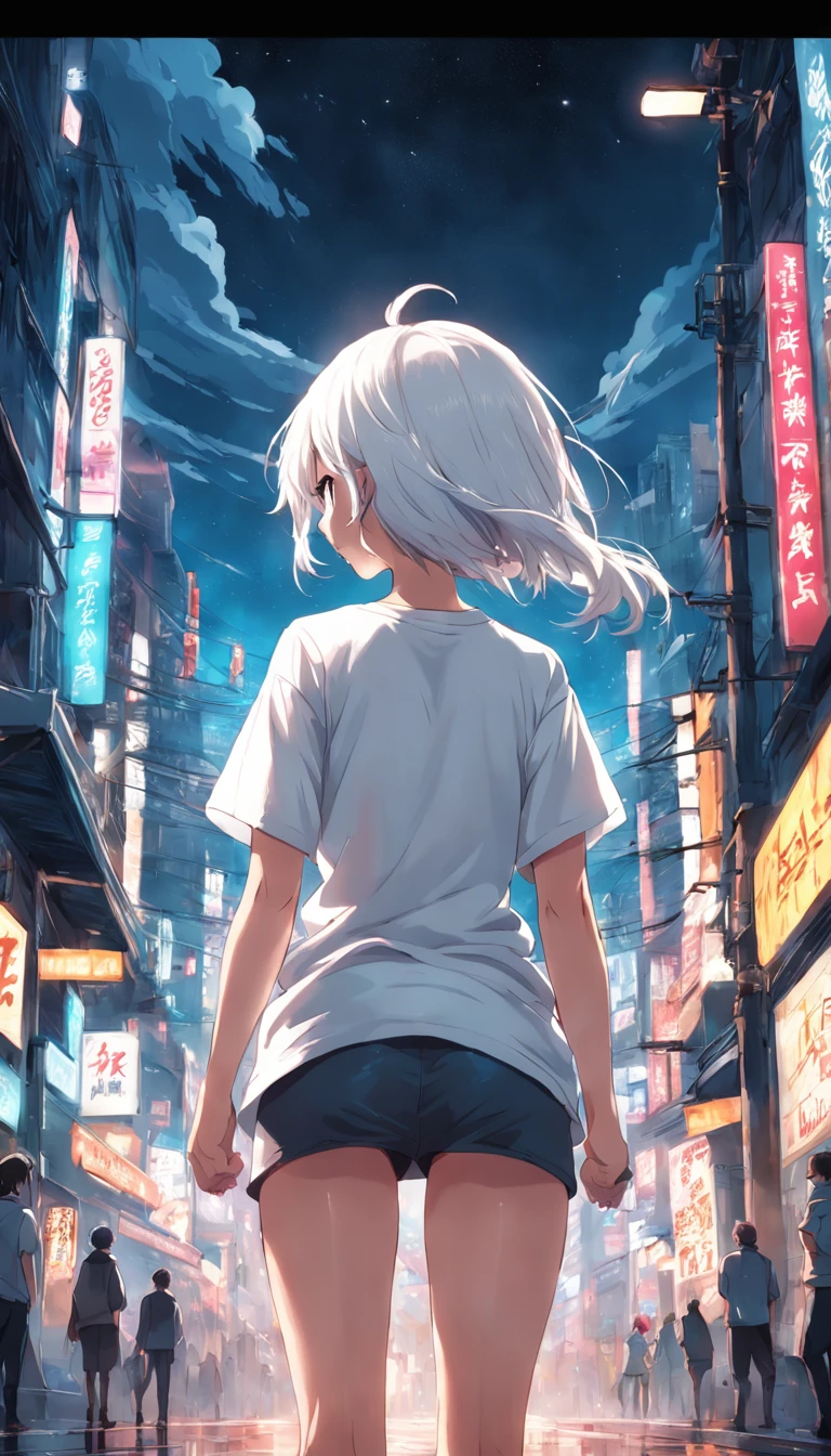 White tshirt, t pose, back