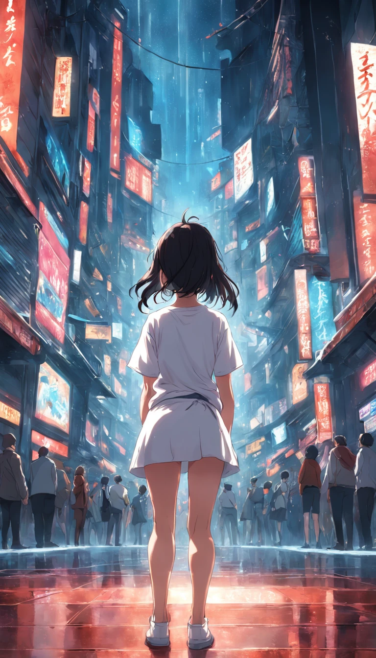 White tshirt, t pose, back