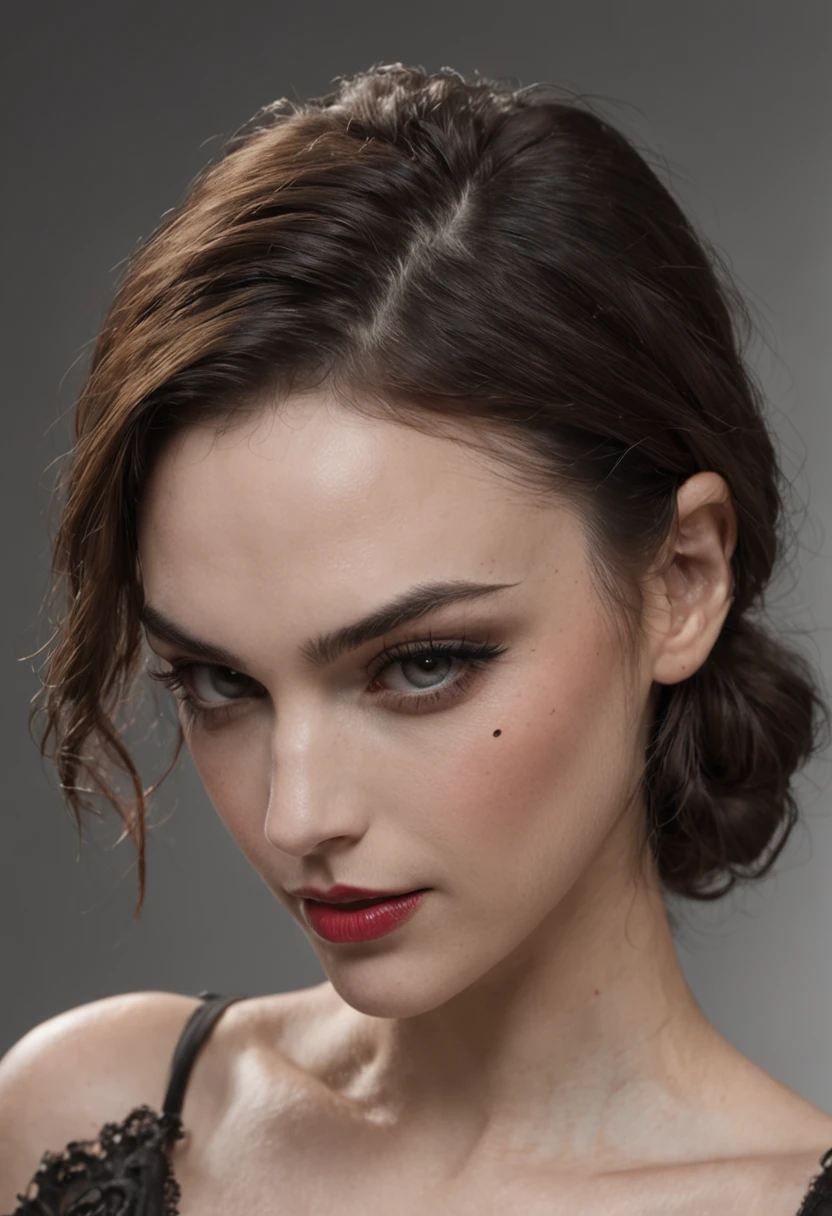 pintura sexy por Gal Gadot, {corpo inteiro:1} a beautiful and agitated gothic girl, muitos tatoos, peito fortemente tatuado, Rosto altamente detalhado, Lindo rosto perfeito, , nu