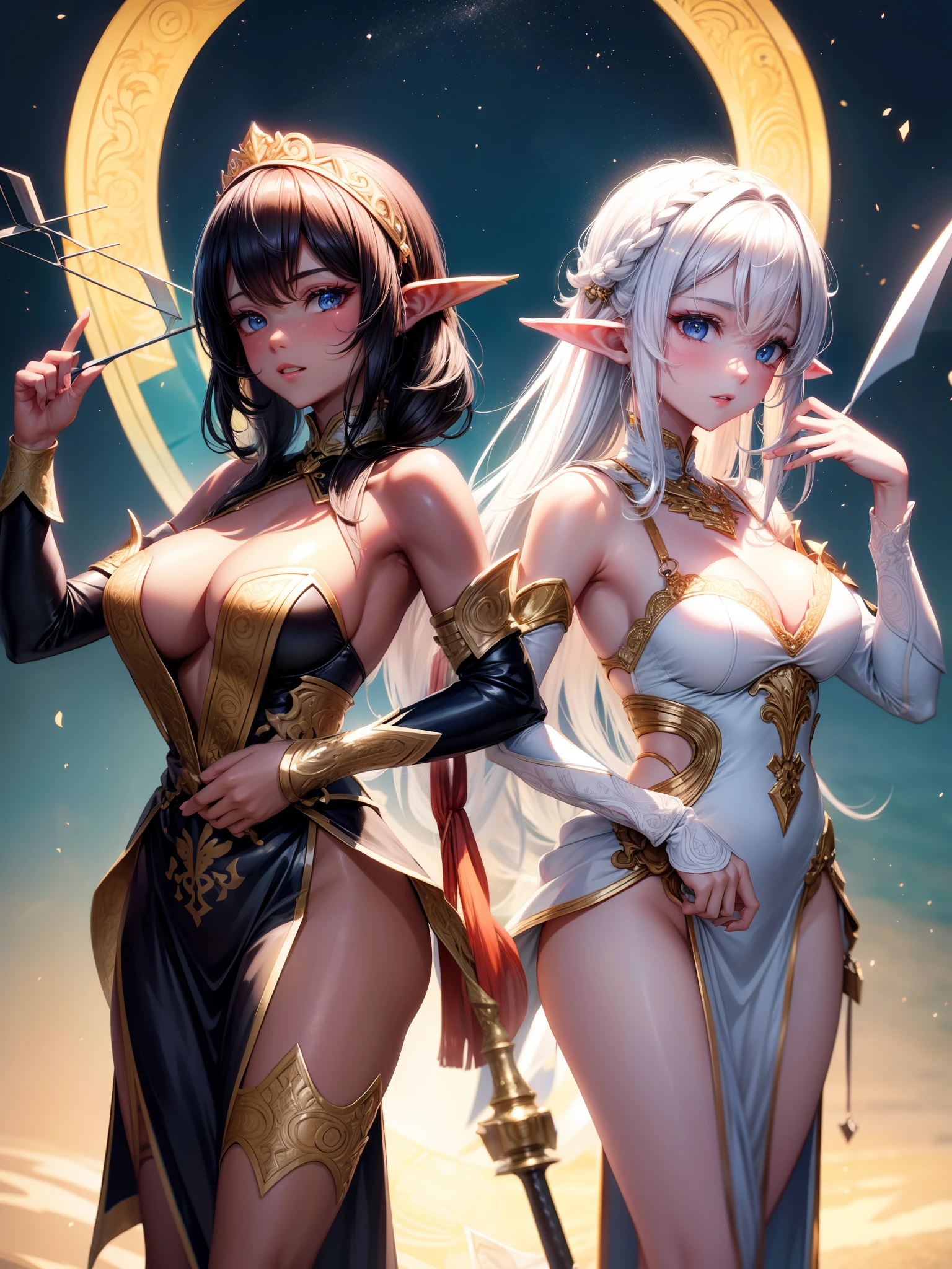 Beautiful white hair、
