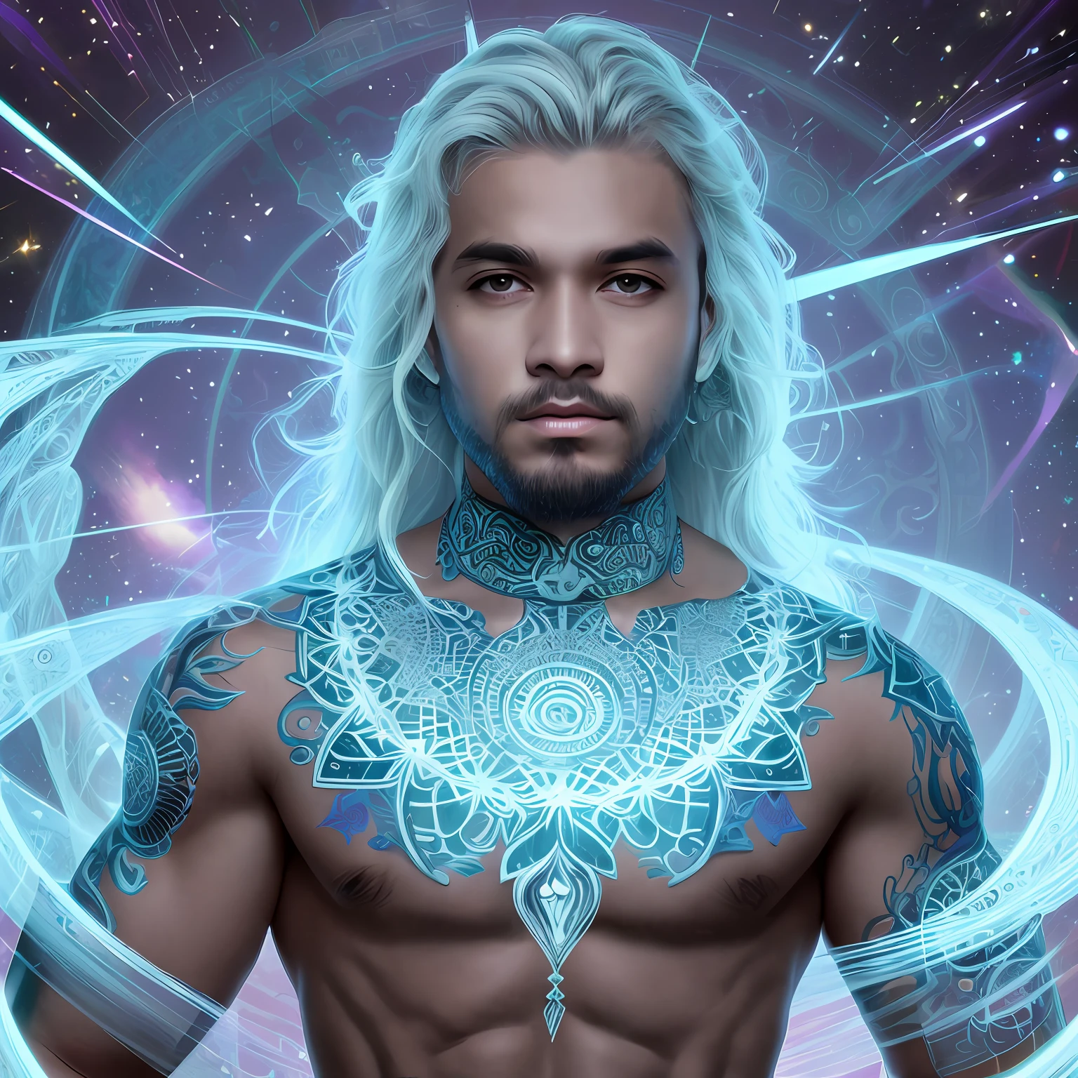 (master part, best quality : 1.2), feiticeira, cranial patterns, Magic, altamente detalhado, Fractais, Escuro, lua, Almas rosas flutuando para cima, Espelhado, air distortion, Antecedentes altamente detalhados, retrato, poeira rosa