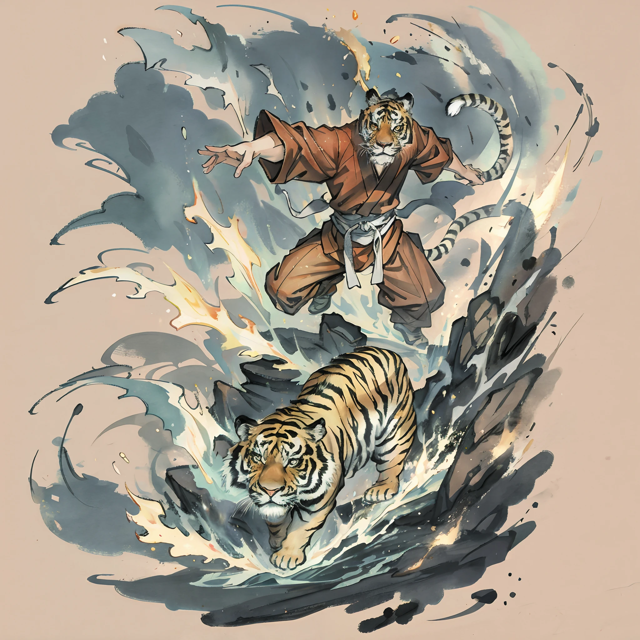 Chinese, male tigers, Kung Fu,