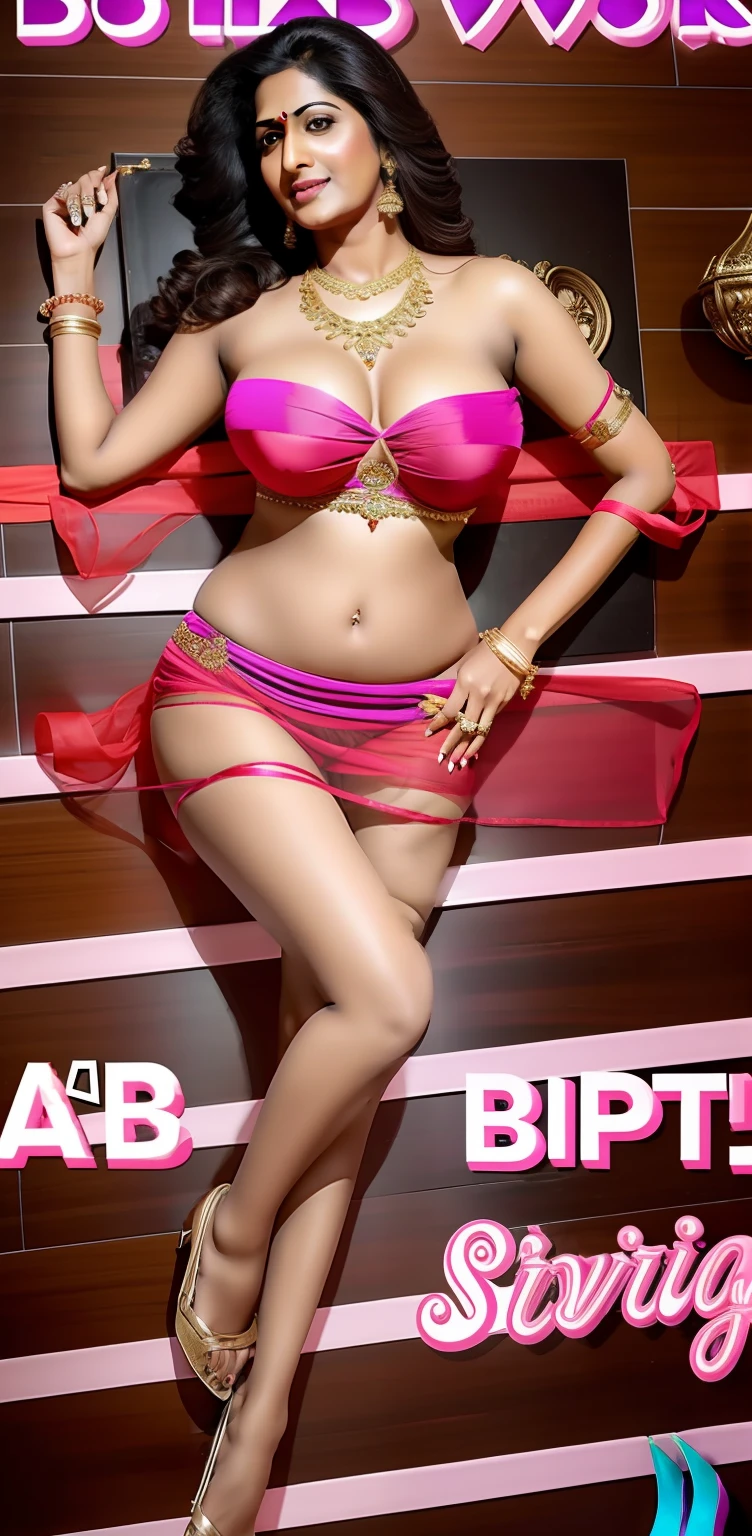 Make it real, realistic, savita bhabhi, deep navel, covered by ribbons, no dress, nsfw:1.4