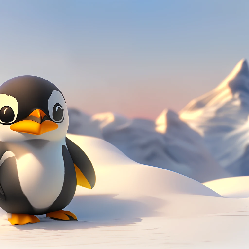 Penguins standing on a snow-covered hill, penguin, Penguins 0, HD wallpaper, Pingu, Fat Penguin Unity Asset, penguin, wallpaper - 1 0 2 4, Anthropomorphic penguins, beautiful wallpaper, animated movie still, animated movie, 3D Animated Movies, so cute, amazing wallpapers, cute 3d render, high-quality wallpaper