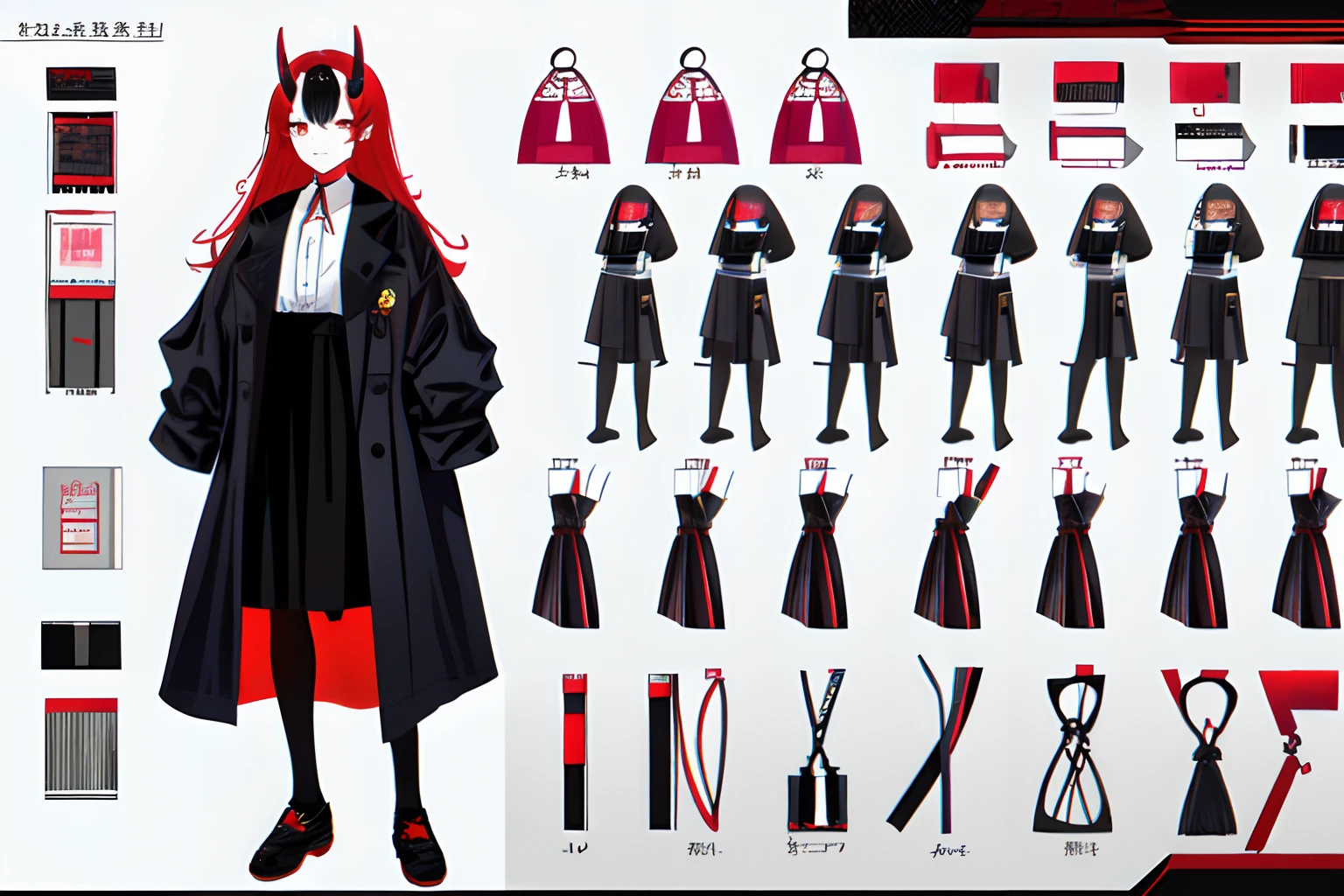 tmasterpiece，Need，1 Juvenile Killer，A high resolution，hoang lap，Fang，tiny horns，Collar，锁链，Red all over，（ultradetailed：1.1025），（illustratio：1.1025），（infography：1.1025），Patent drawings，Physical measurement，（All dress codes：1.1025），papelaria， （独奏：1.1025），standing on your feet，Have a cohesive background，5 fingers in the hand，character sheets，