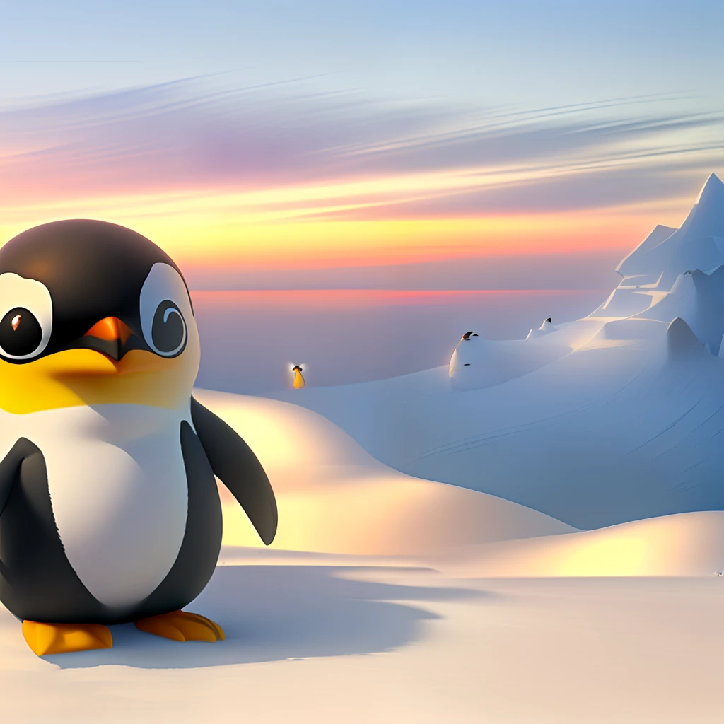 Penguins standing on a snow-covered hill, penguin, Penguins 0, HD wallpaper, Pingu, Fat Penguin Unity Asset, penguin, wallpaper - 1 0 2 4, Anthropomorphic penguins, beautiful wallpaper, animated movie still, animated movie, 3D Animated Movies, so cute, amazing wallpapers, cute 3d render, high-quality wallpaper