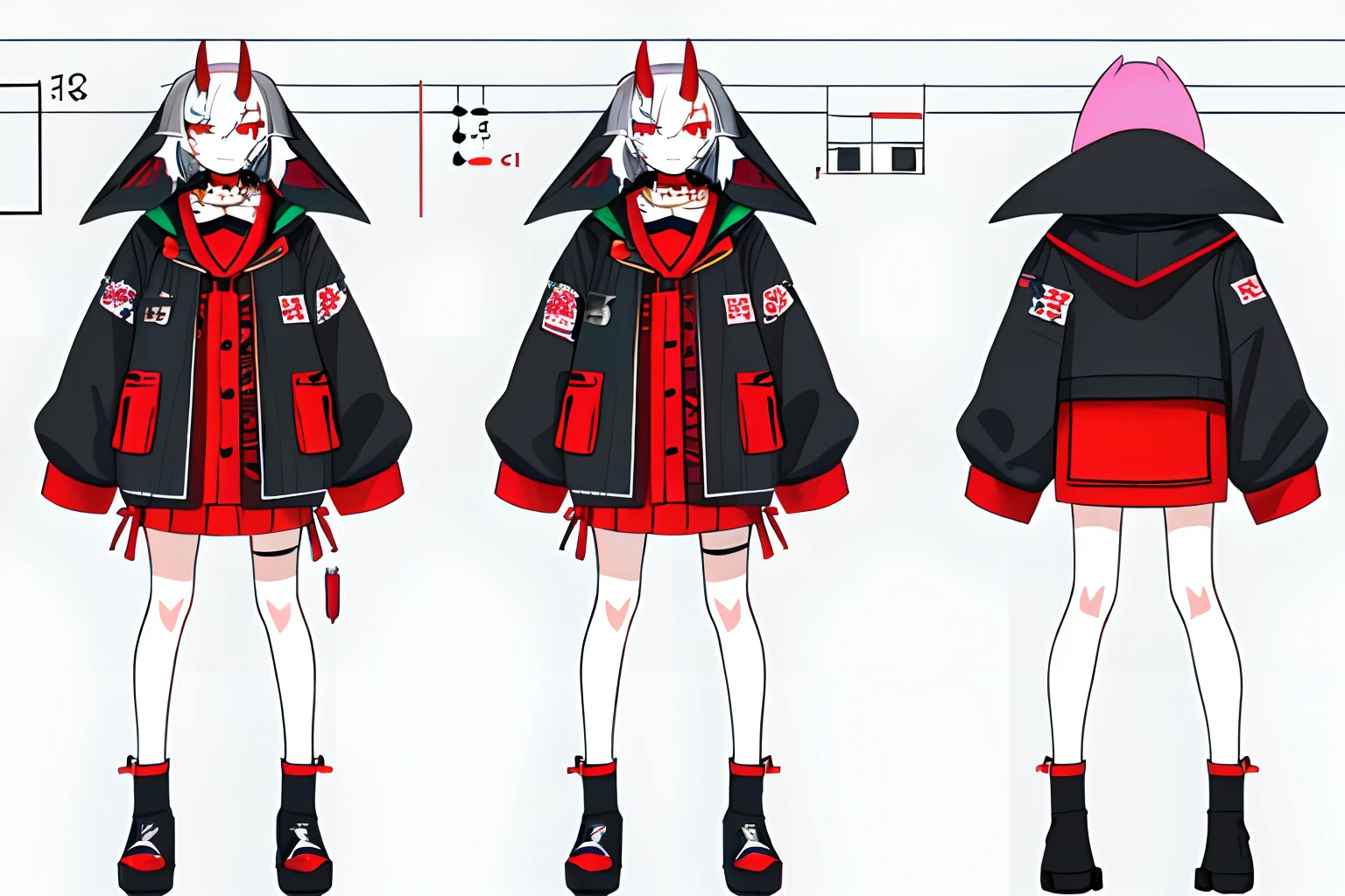 tmasterpiece,Need,1 Juvenile Killer,A high resolution,hoang lap,Fang,tiny horns,Collar,锁链,Red all over,(ultradetailed:1.1025),(illustratio:1.1025),(infography:1.1025),Patent drawings,Physical measurement,(All dress codes:1.1025),papelaria, (独奏:1.1025),standing on your feet,Have a cohesive background,5 fingers in the hand,character sheets,