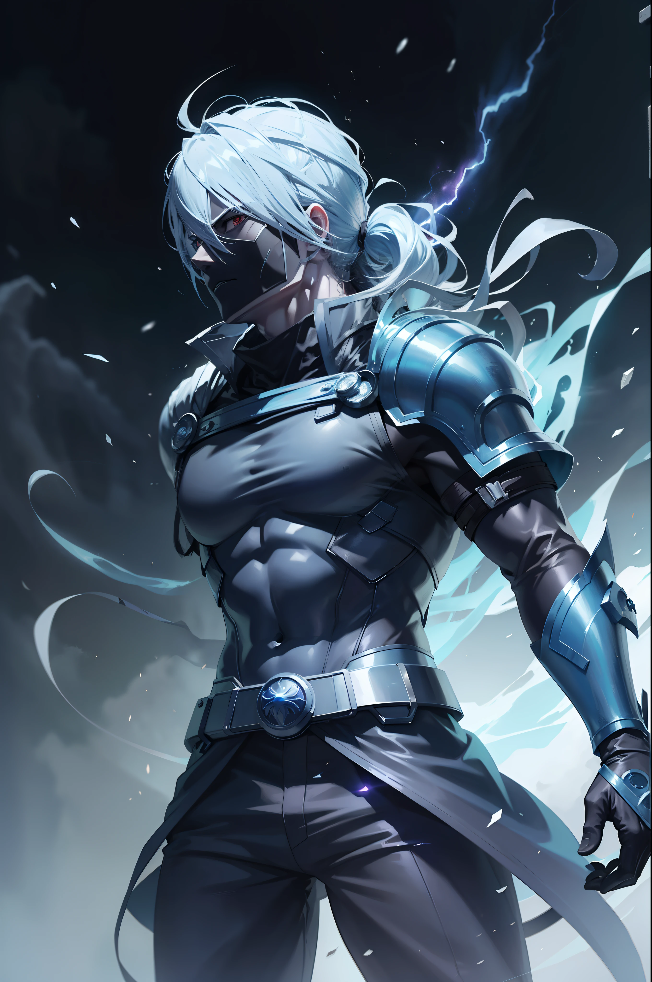 epic anime style, purple lightning, evil temperament, 20 years old male shadow assassin, black aura shine, shadow supervisor, handsome face, brilliant and majestic. Beautiful standard body and complete body structure. full body shot of a man with lightning in his hand, an epic anime about a purple energy man, in a fighting stance with long black ponytail blowing in the wind and glowing eyes look at the viewer. Cool Gapmoe Yandere, menacing look, gintama's Hijikata Toushirou, inspired by Masanobu Okumura, the originator of the anime art style, Nobutaka Ike, the night war rages behind him. Highest image quality 8K, details everything 8K.