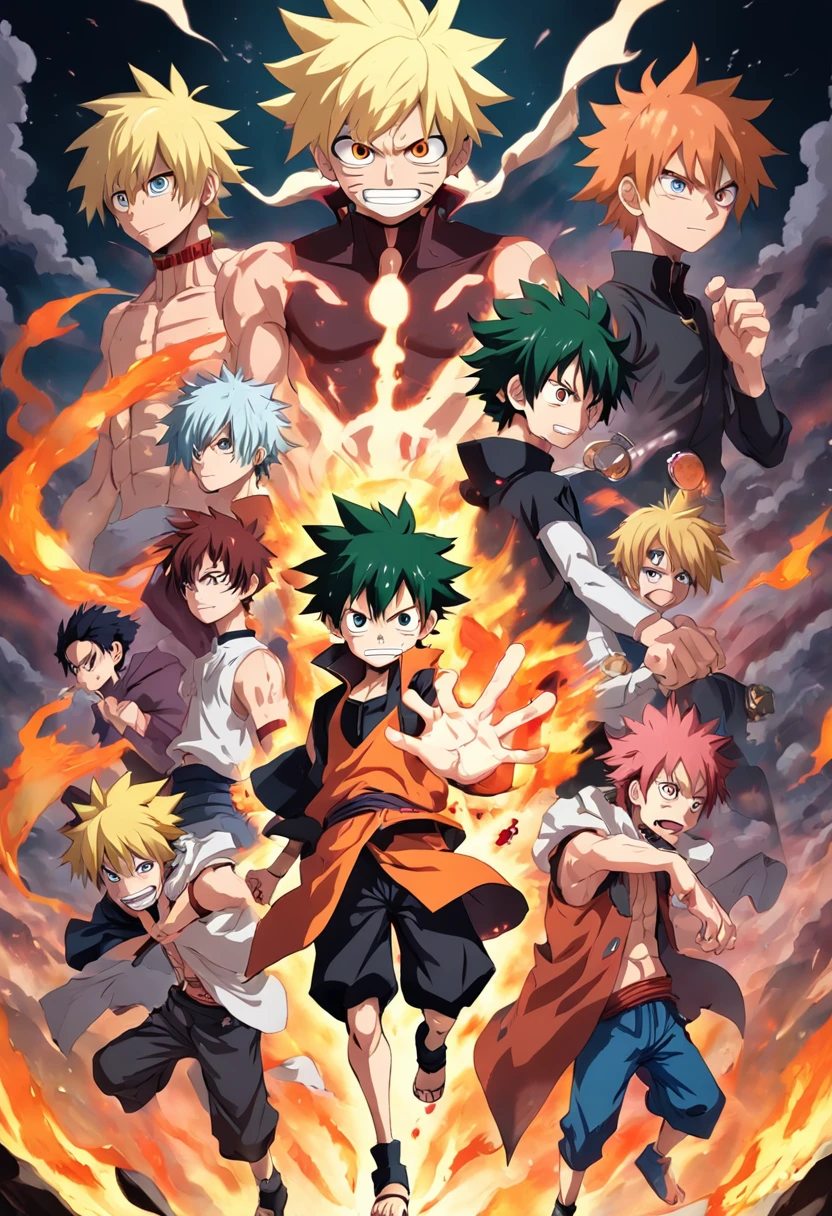 Combine Naruto, Ichigo, Luffy, Asta, Natsu, Meliodas, Goku, Lelouch, Deku and Saitama in just one character