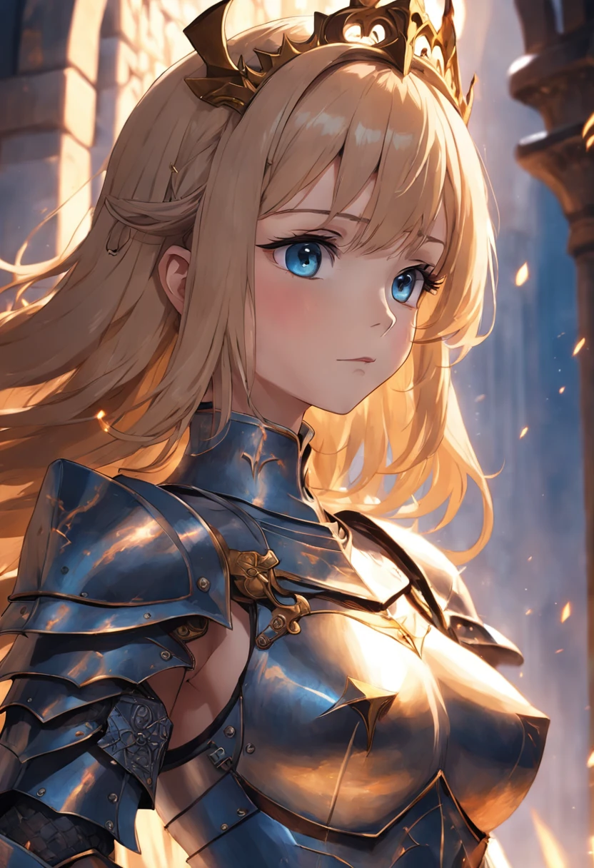royal knights,Gorgeous heavy armor wraps the whole body,Point the knight's sword to the sky,sportrait,closeup cleavage,Solemn,flatchest,modest,humble,Cinematic, hdr, primitive, Intricate, High quality, Gorgeous shades, Intricate details, super-fine,oc rendered