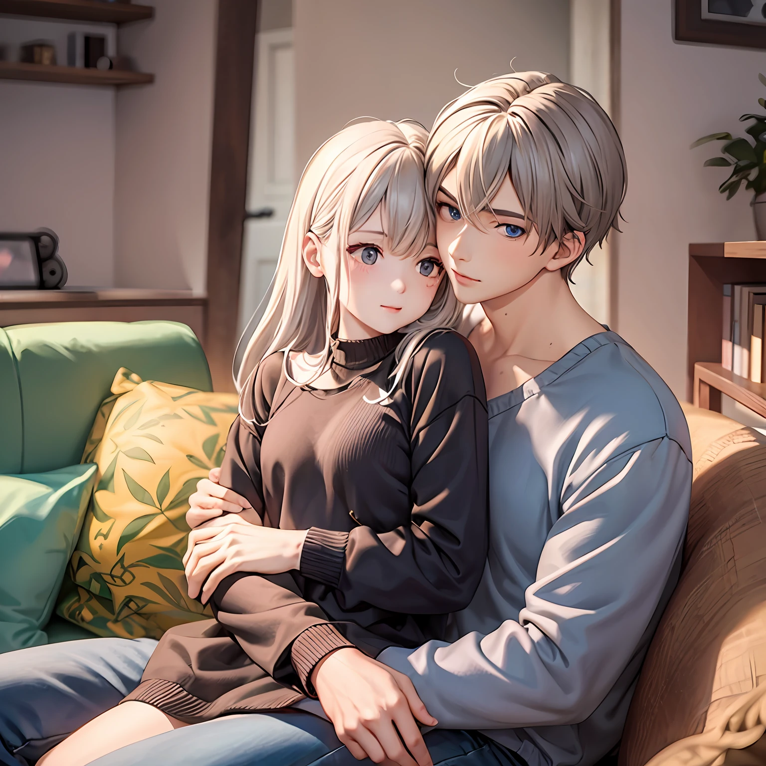 Guy sniffing Anime girl feet