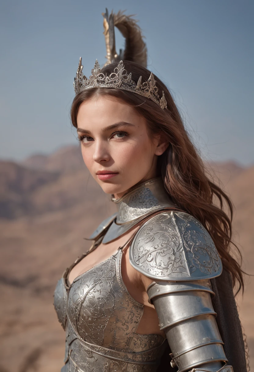 Royal Knights，Gorgeous heavy armor wraps the whole body，Point the Knight's Sword to the sky，sportrait，closeup cleavage，Solemn，flatchest，modest，humble，Cinematic, hdr, primitive, Intricate, High quality, Gorgeous shades, Intricate details, super-fine，oc rendered