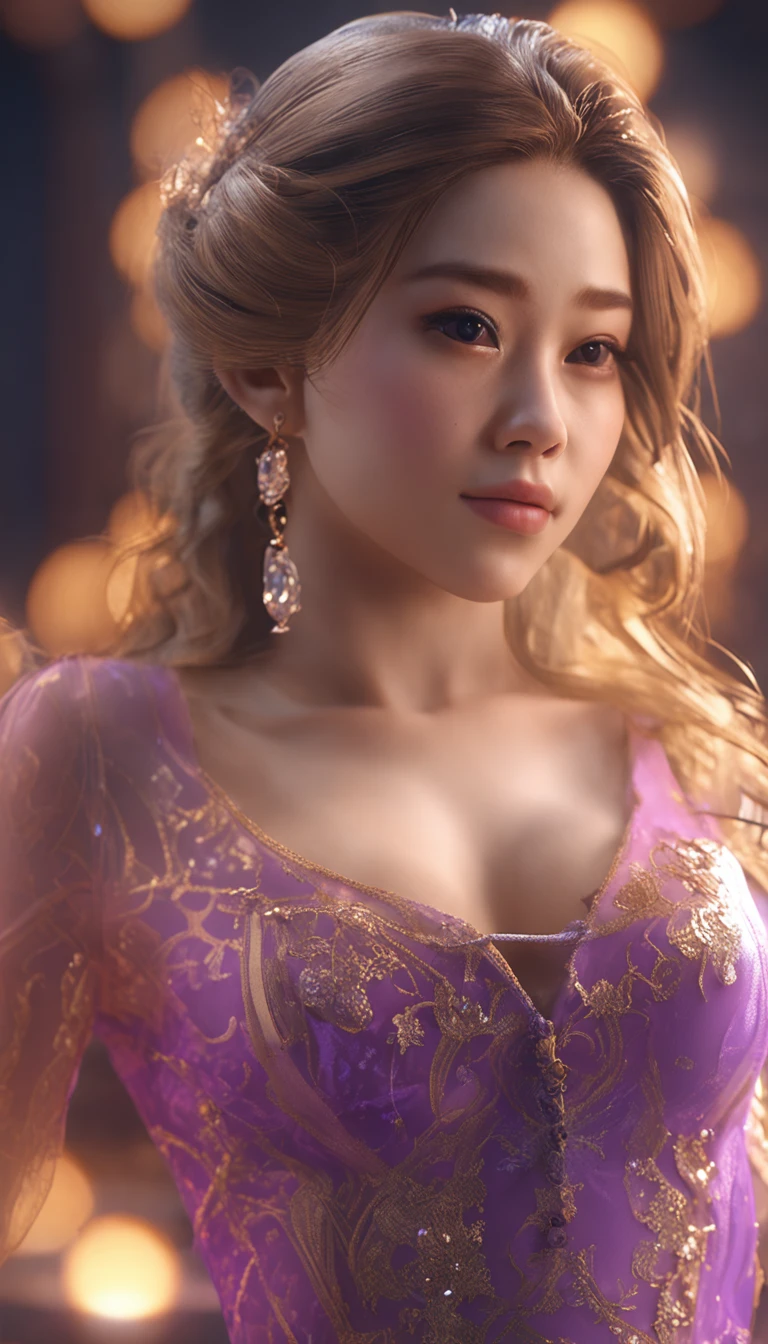 ((Masterpiece)), (Best quality, 超高分辨率, high detail photo, Unity 8k wallpaper, Extremely detailed CG:1.2),(RAW photo,:1.3), (photograph realistic:1.4), 1girll , Young, Dim Room,Professional lighting, Warm light,strobe lighting, フォトンマッピング, ラジオシティ, Physically-based rendering, Cute, (finerly detailed face:1.4, Detailed clothes), (Detailed:1.4) Beautiful face, Depth of field, Add layer, (Dutch angle, Gravure pose),((A girl was in the room,Table lamp next to it,sideface,Purple clothes,huge tit:1.5,Lilac turtleneck vertical sweater,Wrap the upper body,revealing her belly,Short white dress,Knee-length white thin stockings,Ultra-realistic stockings,Thicker thighs,Raised sexy,Rounded chest,softlighting,Hyper-detailing,4K,HighestQuali)), (Glossy Oiled Skin:1.25), Sit on a white carpet, Pantyhose, upper legs, kneehighs,(Large breasts)