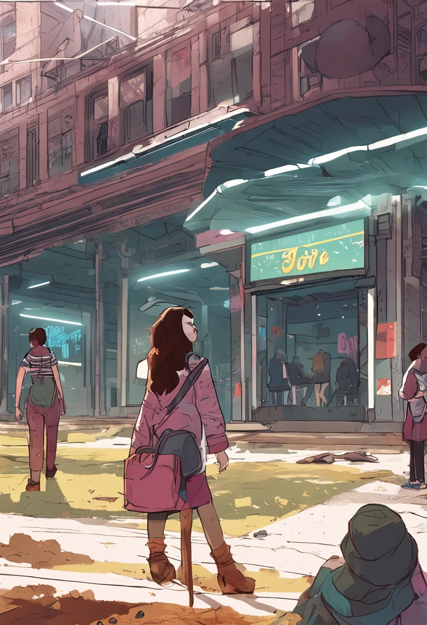 A group of girls，subways，sitted