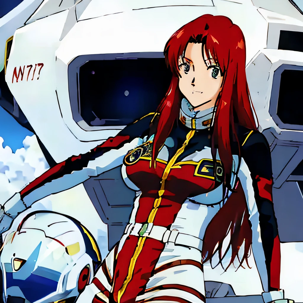 Christina Mackenzie、(Anime,unbelievable Ridiculous),Science fiction,(Skin Tight),(pilotsuit),body suit,Covered ,Cameltoe,(Seductive smile),Ass,multiple views,NSFW,airport background,opened breast