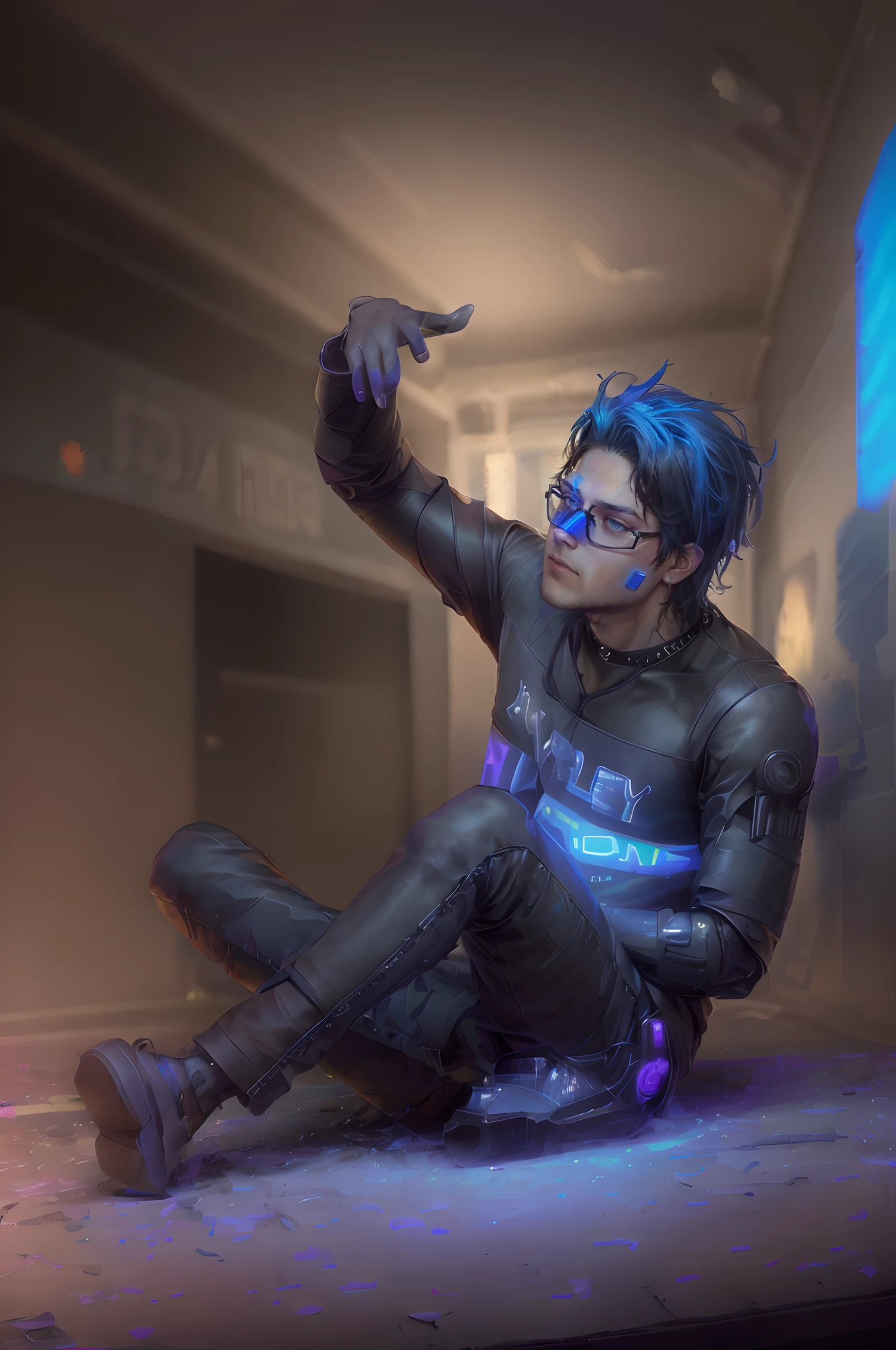Change background cyberpunk handsome boy, realistic face, 8k, ultra realistic
