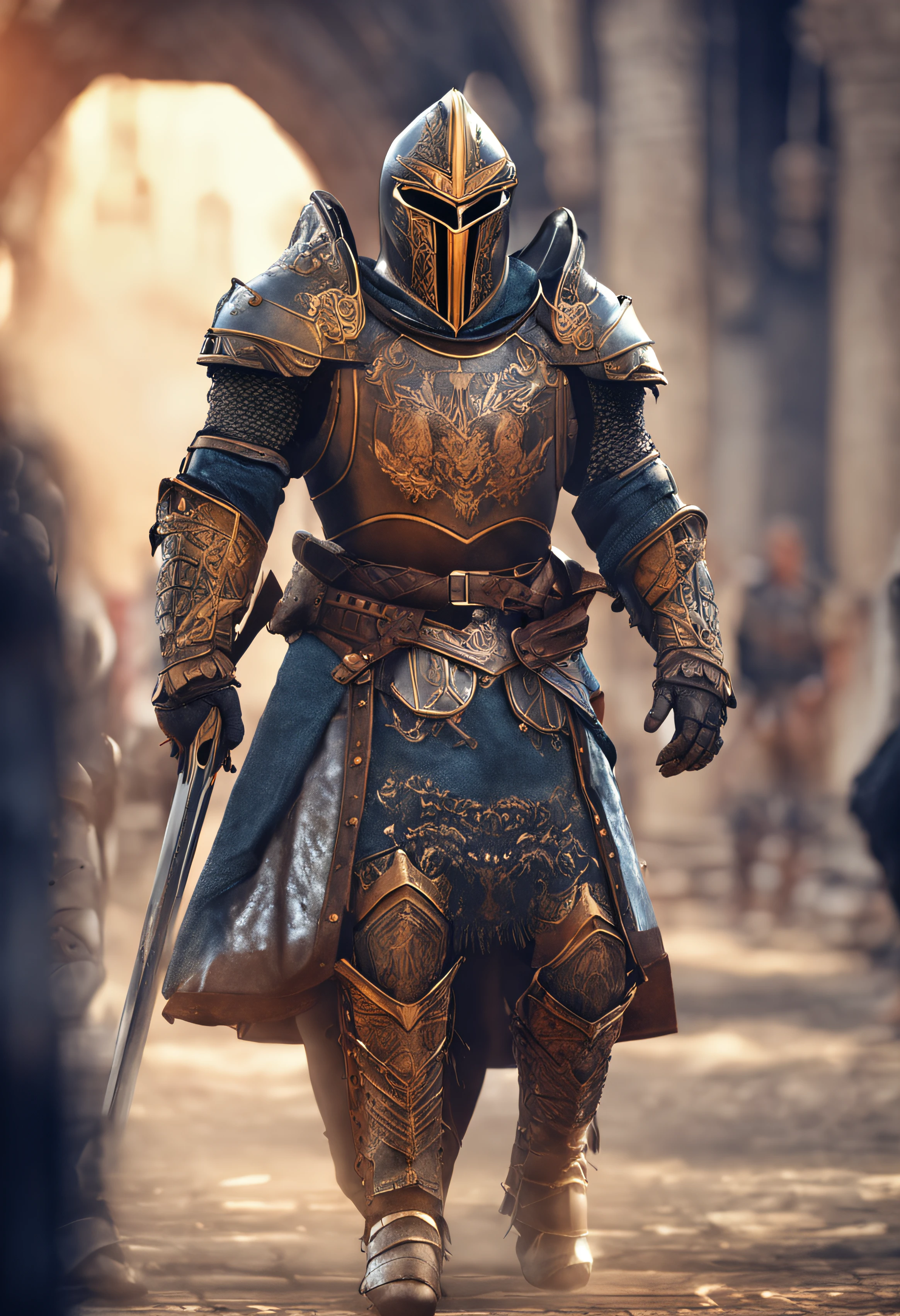 Royal Knights,Gorgeous heavy armor wraps the whole body,show,femele,Tall and mighty,Point the Knight's Sword to the ground,sportrait,closeup cleavage,Solemn,flatchest,modest,humble,Cinematic, hdr, primitive, Intricate, High quality, Gorgeous shades, Intricate details, super-fine,oc rendered,Ray traching,Reallightandshadow,Hyper-realistic