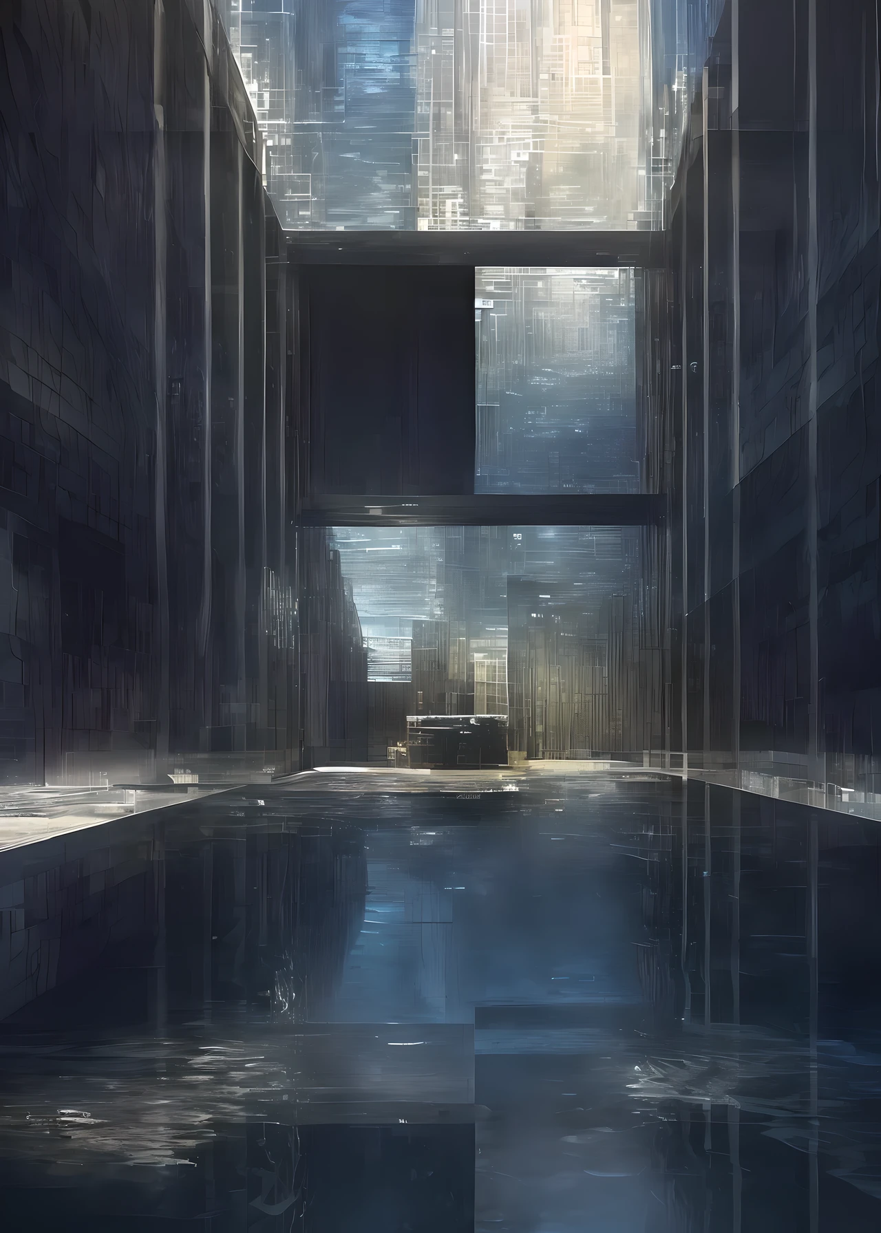 Liminal, (((symmetrical))), (((brutalist))), (((geometrical))), backrooms, made of black polished concrete.
subido artstation, por Jeremy Mann , por Peter Mohrbacher,
Nivel-37, Sublimidad, interior, agua, azulejos blancos, reflejo, blue lighting, piscina, DESCANSO,
puerta
(fotorrealista), [foco nítido], (HDR), (8k), (gigapixel), (obra maestra)