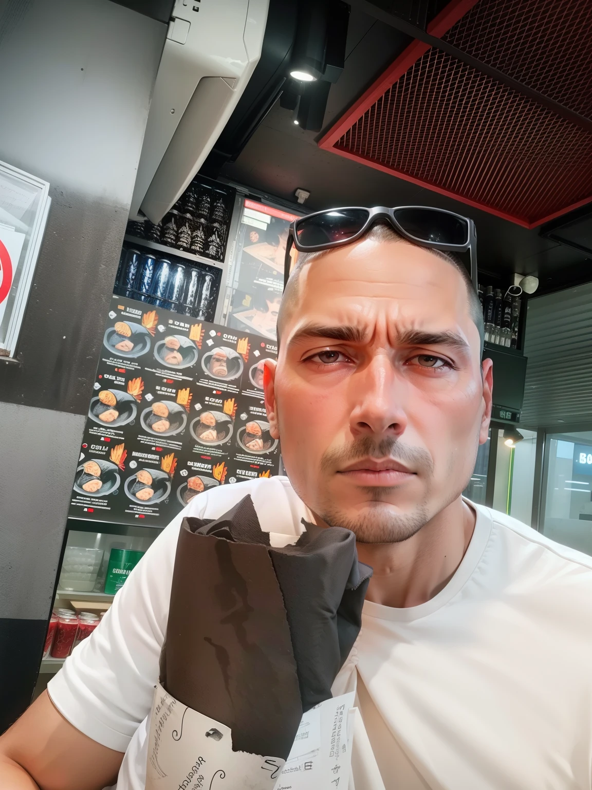 A brutal man with a deep look