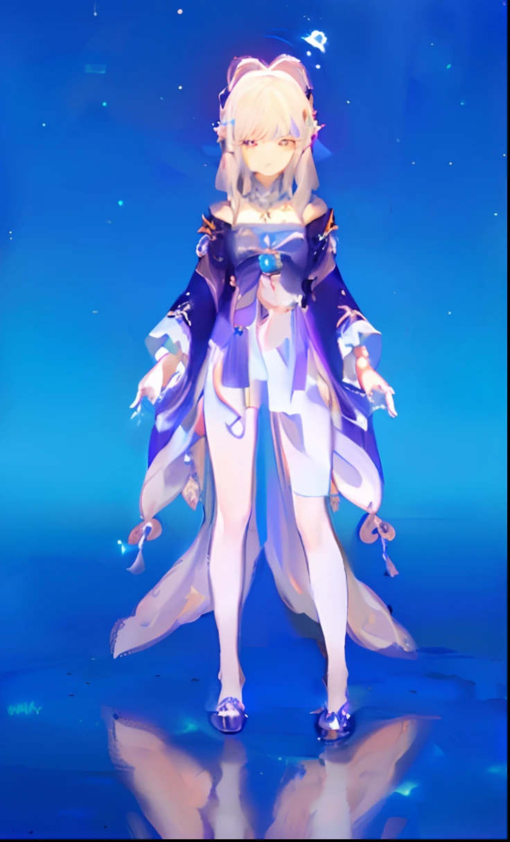 A close-up of a man in a dress and a star, lunar themed attire, astral witch clothes, flowing magical robe, cotton cloud mage robes, full-body xianxia, floating robes, dreamy dress, ornate flowing robes, Beautiful celestial mage, ornate flowing robes, fantasyoutfit, astral fairy, clothes themed on a peacock mage, celestial aura