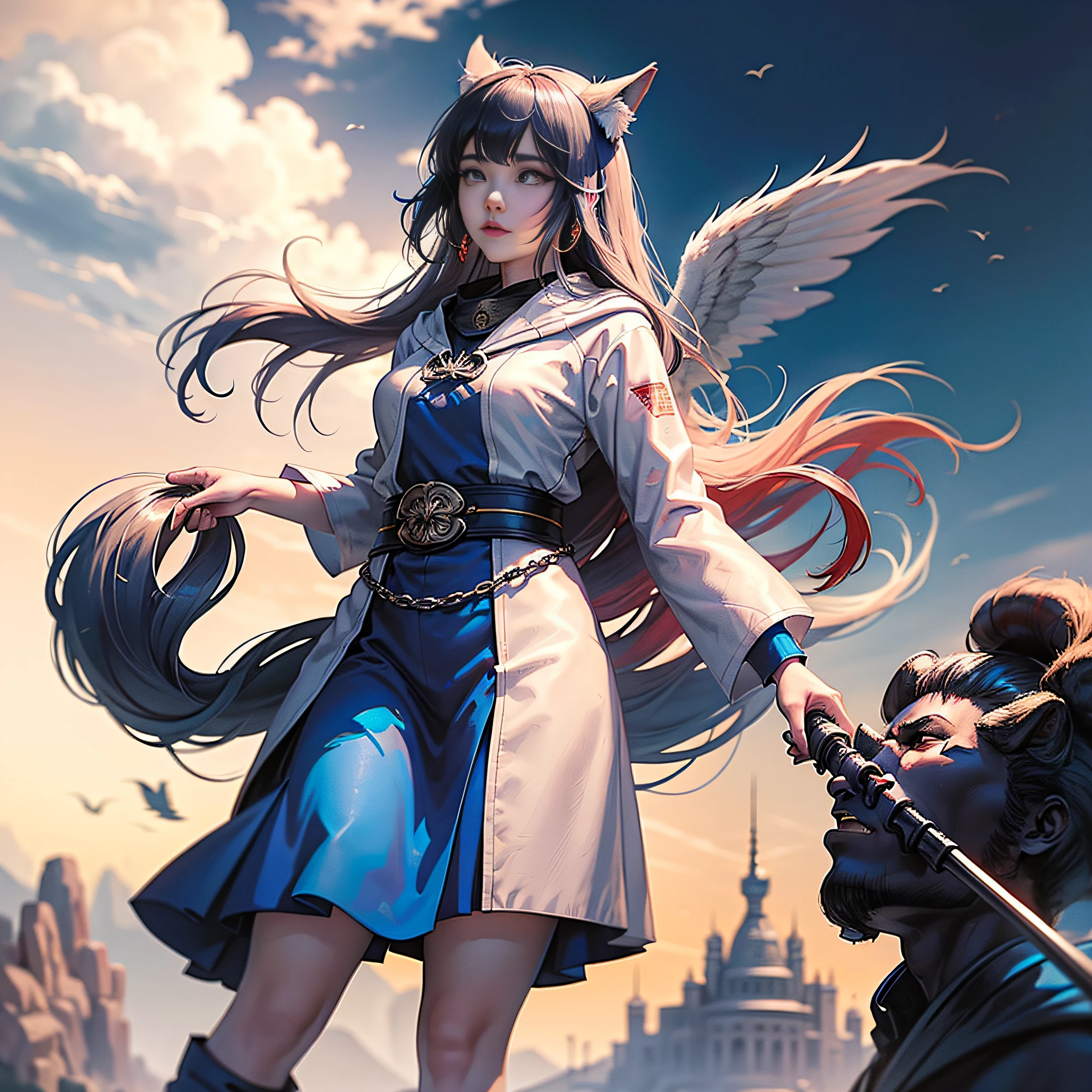 Chinese mythology, a wolf with colorful wings, colorful clouds
Negative prompt: circle, mountain, easynegative
Steps: 30, Size: 768x768, Seed: 169007305, Version: v1.5.1, Sampler: DPM++ SDE Karras, CFG scale: 5, Model hash: bad6f46c39, Hires steps: 8, "easynegative: c74b4e810b03", Hires upscale: 2, Hires upscaler: SwinIR_4x, Denoising strength: 0.4
