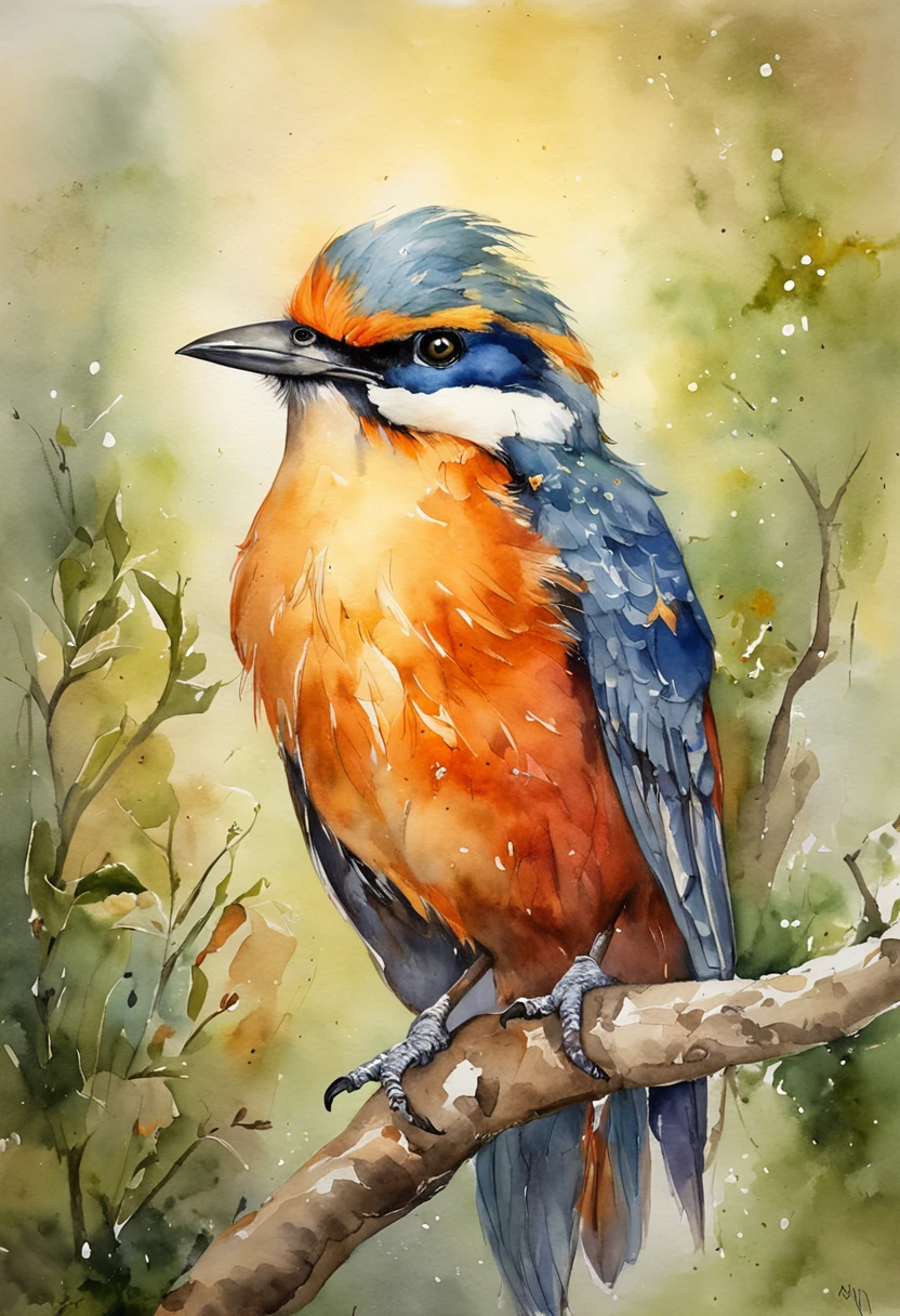 Anqa, Great mysterious or fabulous female bird, seen during bright sunset, master part, best quality