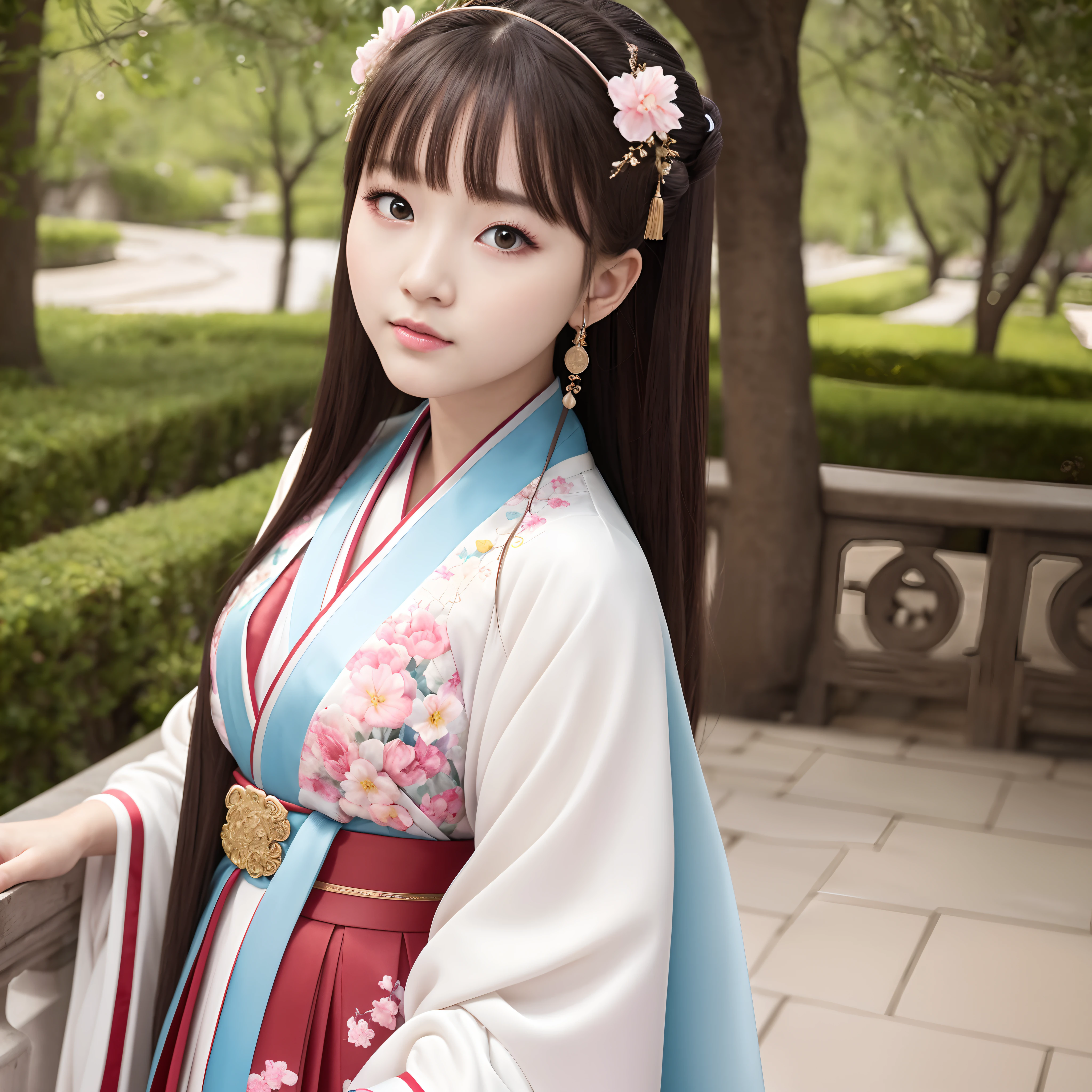 Best quality ,Masterpiece, illustration, An extremely delicate and beautiful, Extremely detailed ,CG ,Unity ,8K wallpaper, Amazing, finedetail, Masterpiece,Best quality,offcial art,Extremely detailed Cg Unity 8K wallpaper,absurderes, unbelievable Ridiculous, hugefilesize , Ultra-detailed, A high resolution, Extremely detailed,Beautiful detailed girl, Extremely detailed eyes and face, Beautiful detailed eyes,light in face,(Hanfu:1.1),1 Girl cherry small mouth