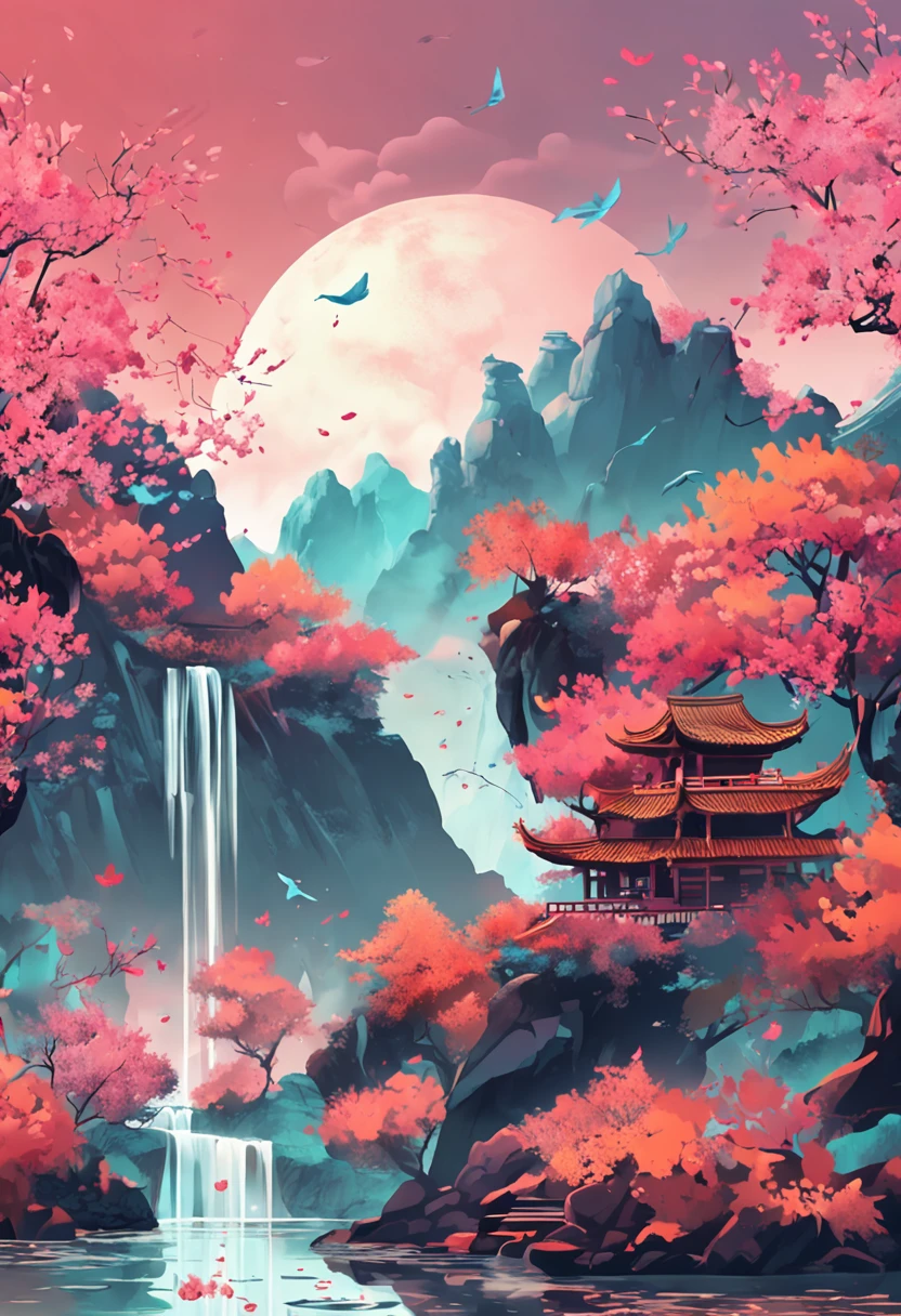 Rockery,steins,illustratio, Anime art wallpaper, Amazing wallpapers, oriental wallpaper, Beautiful wallpaper, Beautiful digital artwork, Chinese watercolor style,8K