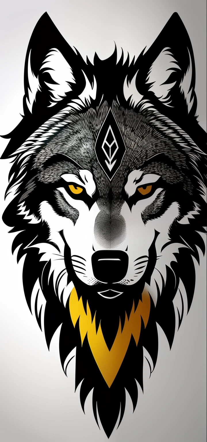 Creative logo design, logotipo con texto de lobos, Wolf Line Art Logo, Color design, full color y puro - lobo , agregar efecto al final