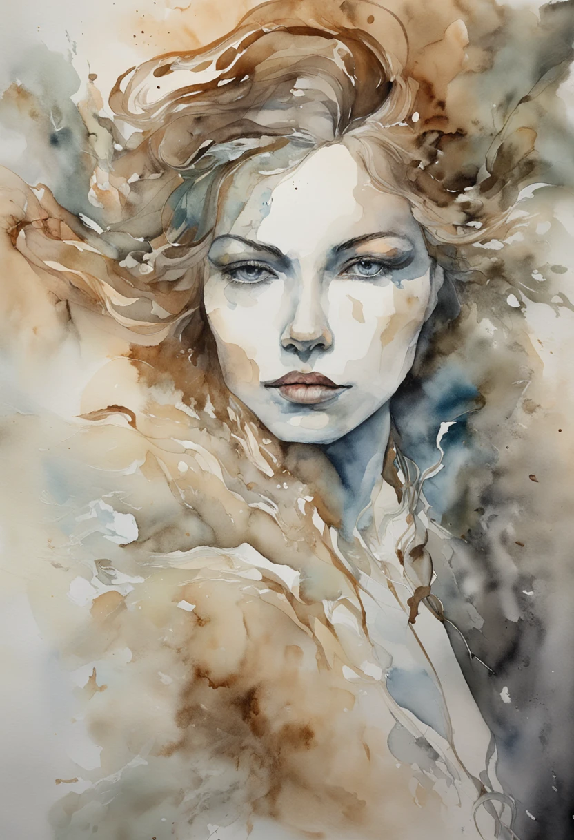 Ghost behind a woman